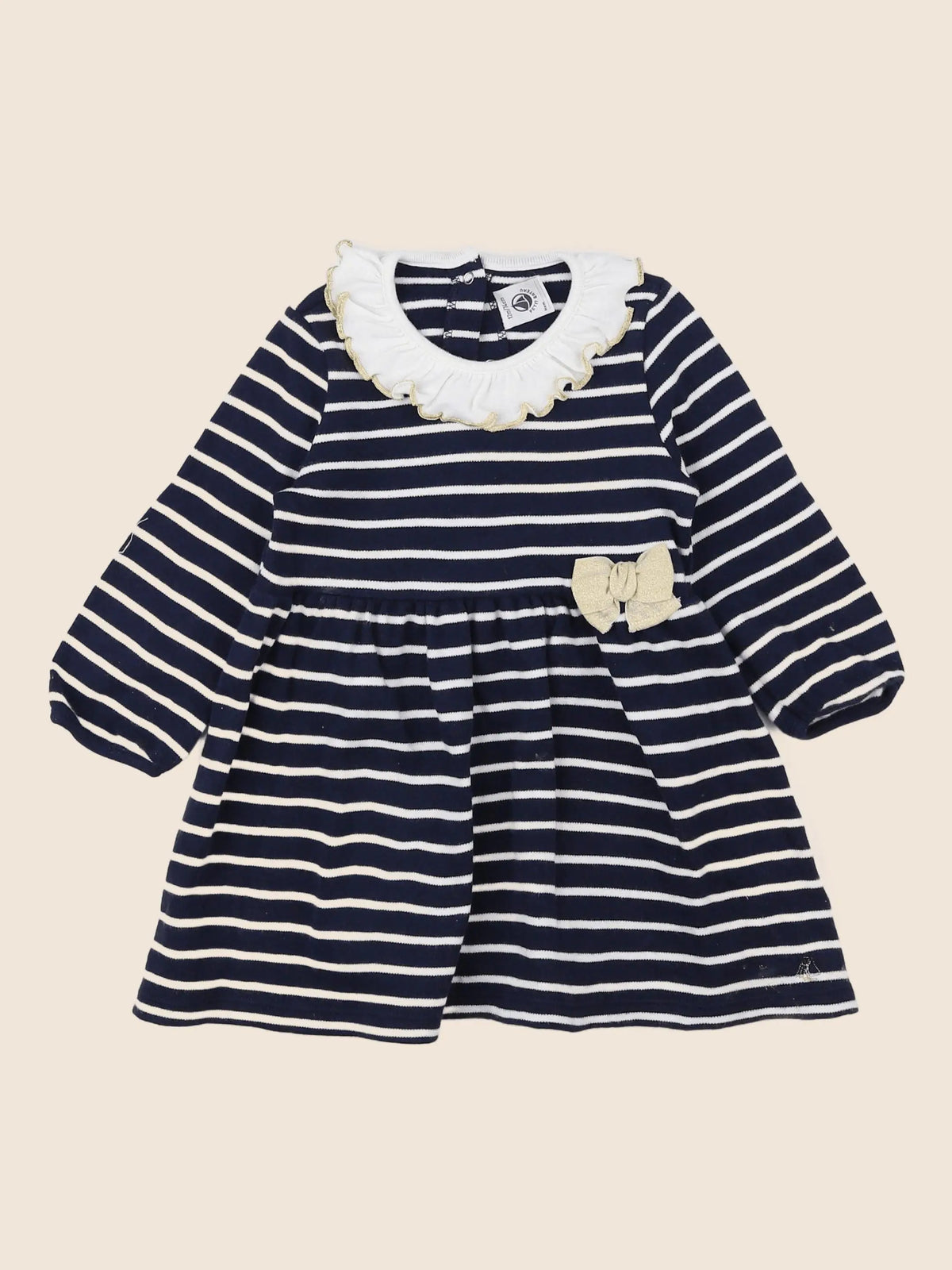 Petit Bateau - robe bleu - 12 mois