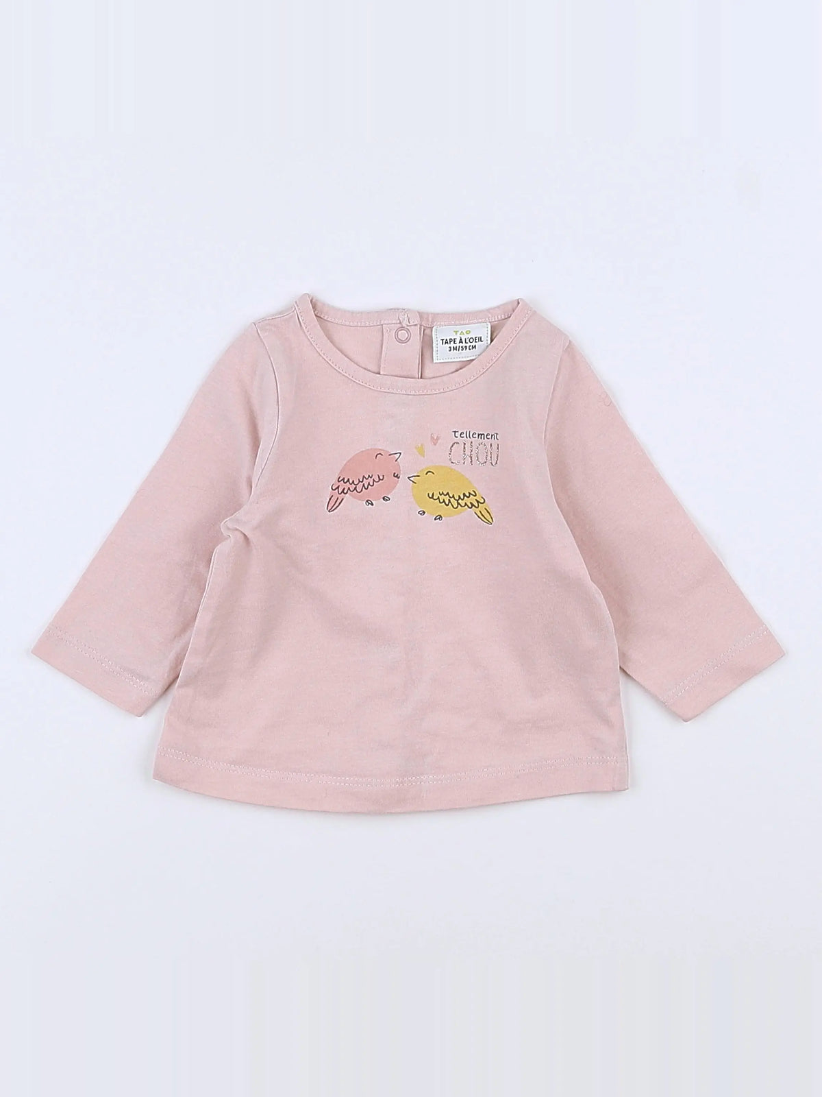 Tape à l'oeil - tee-shirt rose - 3 mois