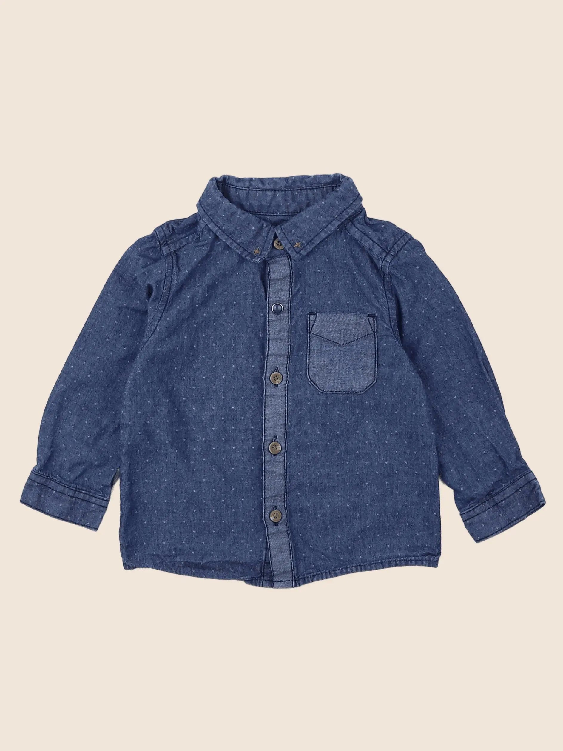 La Redoute - chemise bleu - 12 mois