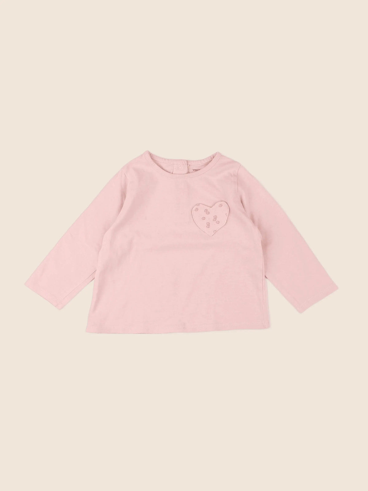 Vertbaudet - tee-shirt rose, or - 12 mois