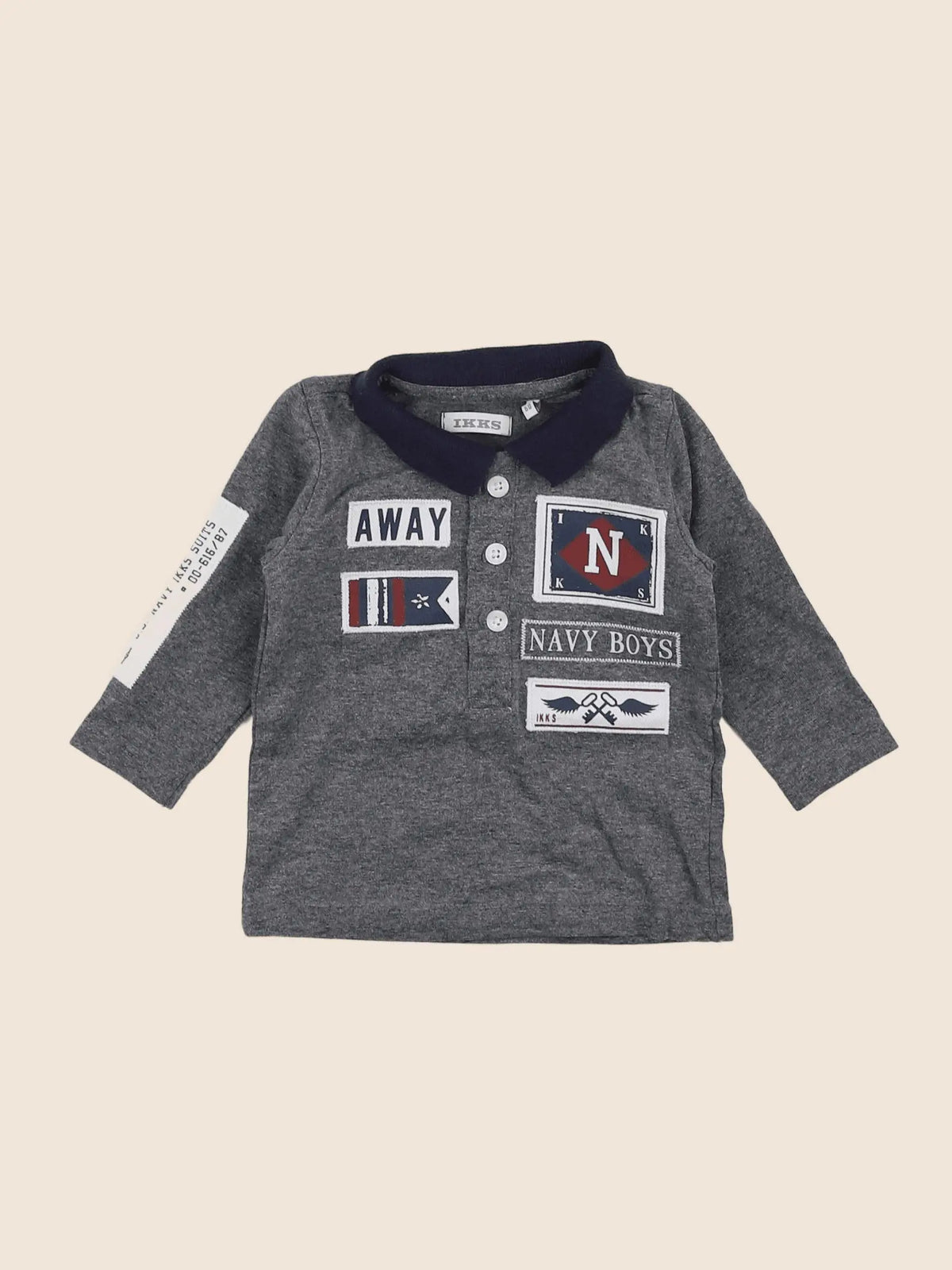 IKKS - polo gris - 3 mois