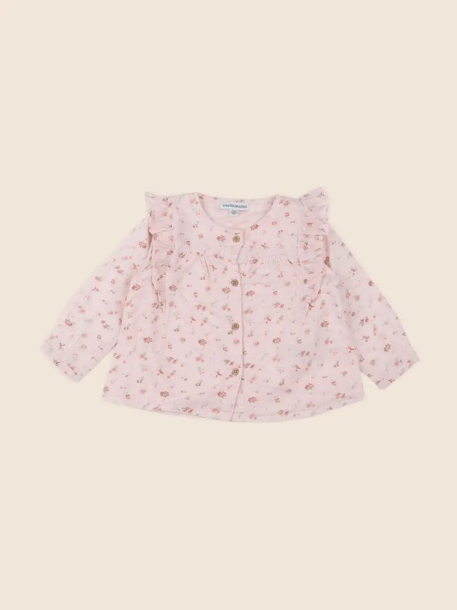 Vertbaudet - blouse rose - 12 mois