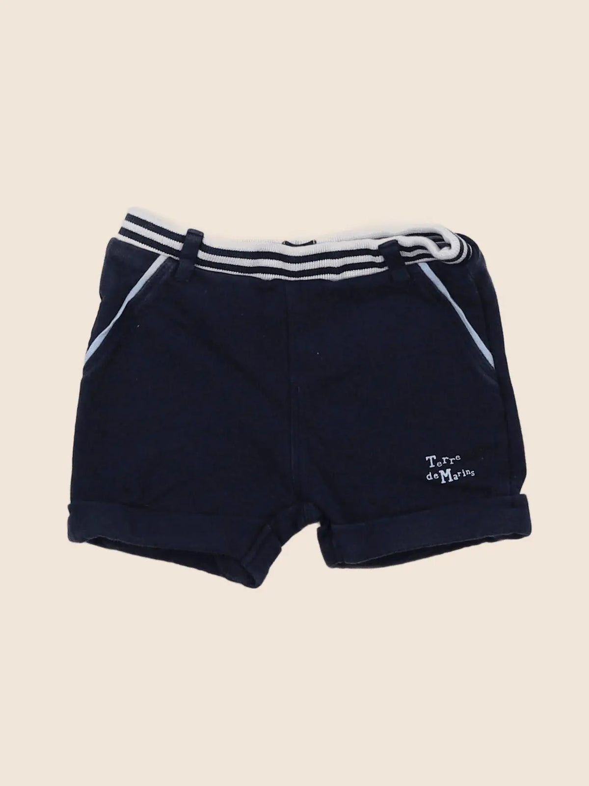 Terre de marins - short bleu - 6 mois