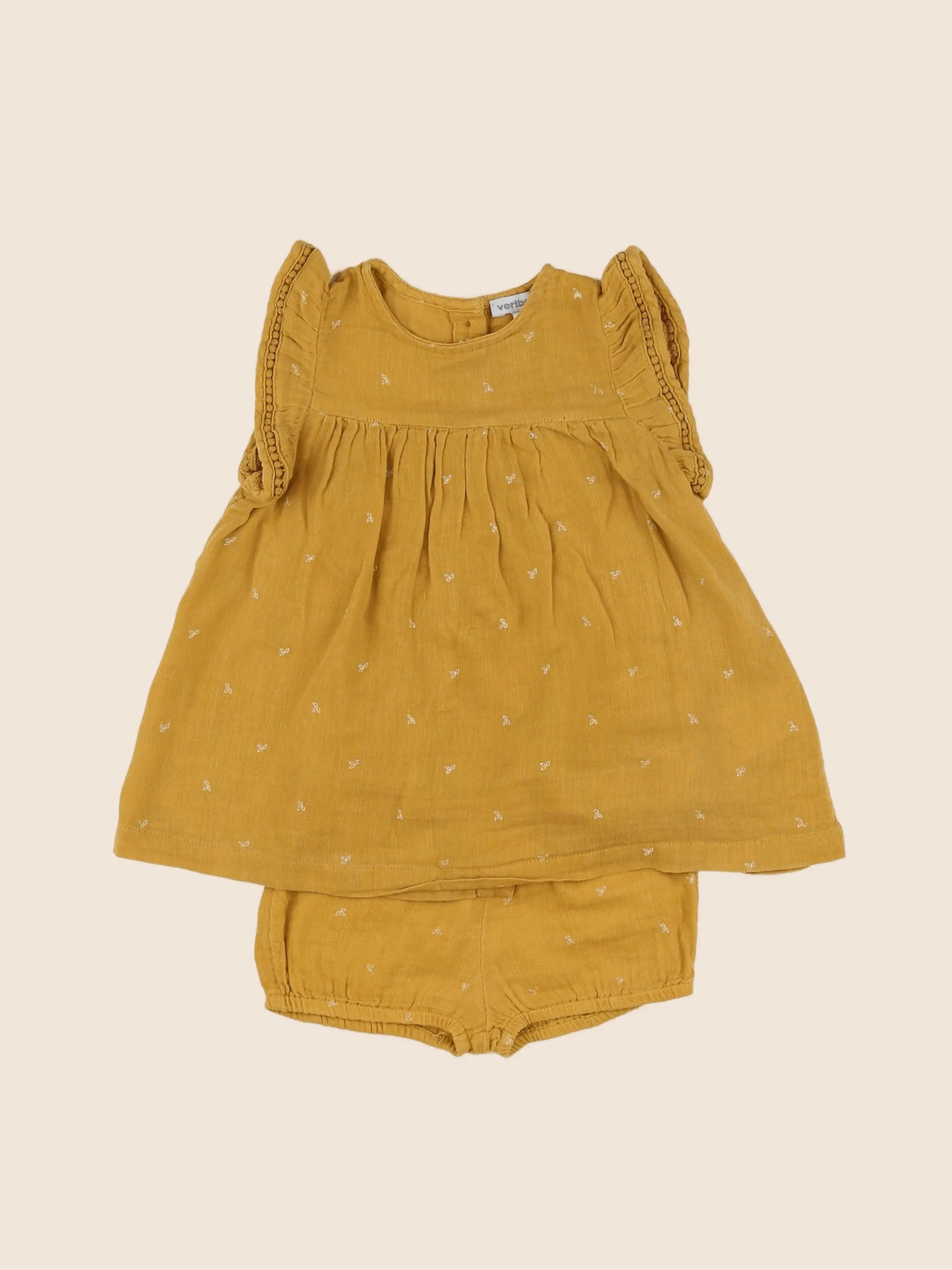 Vertbaudet - robe jaune - 12 mois