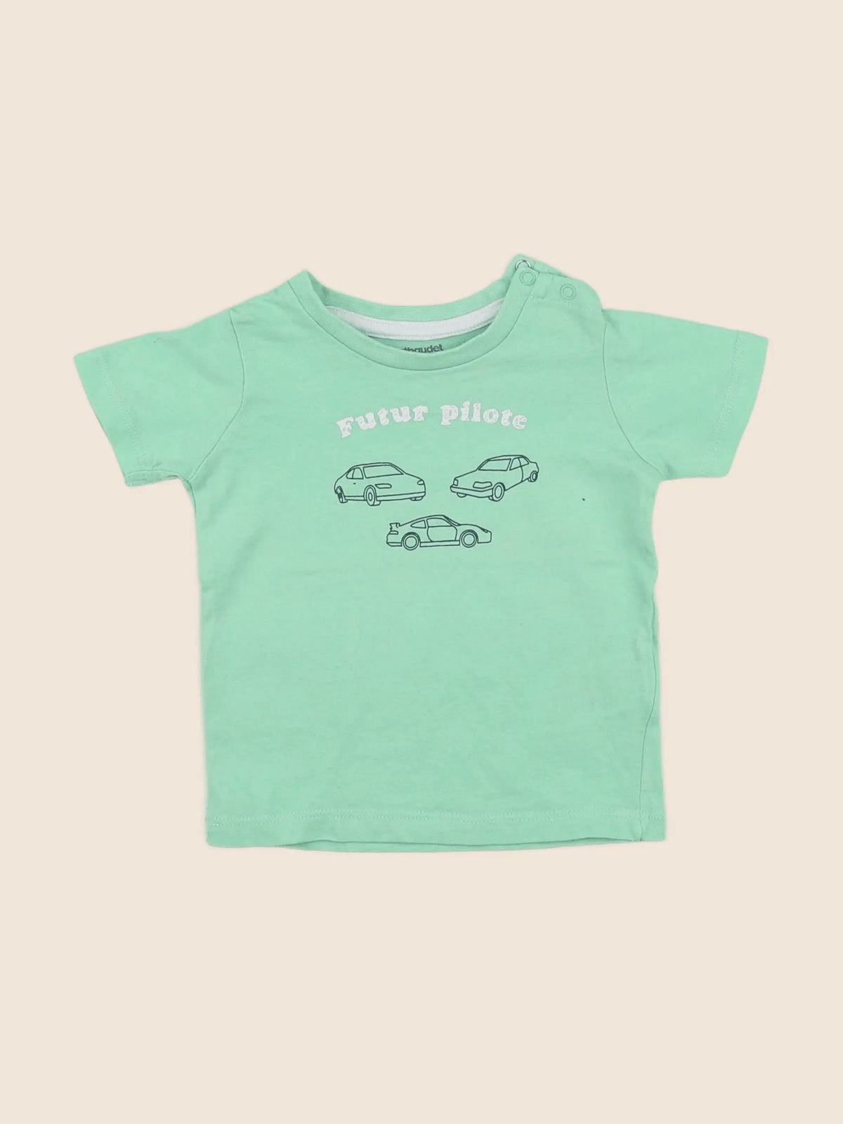 Vertbaudet - tee-shirt vert - 6 mois