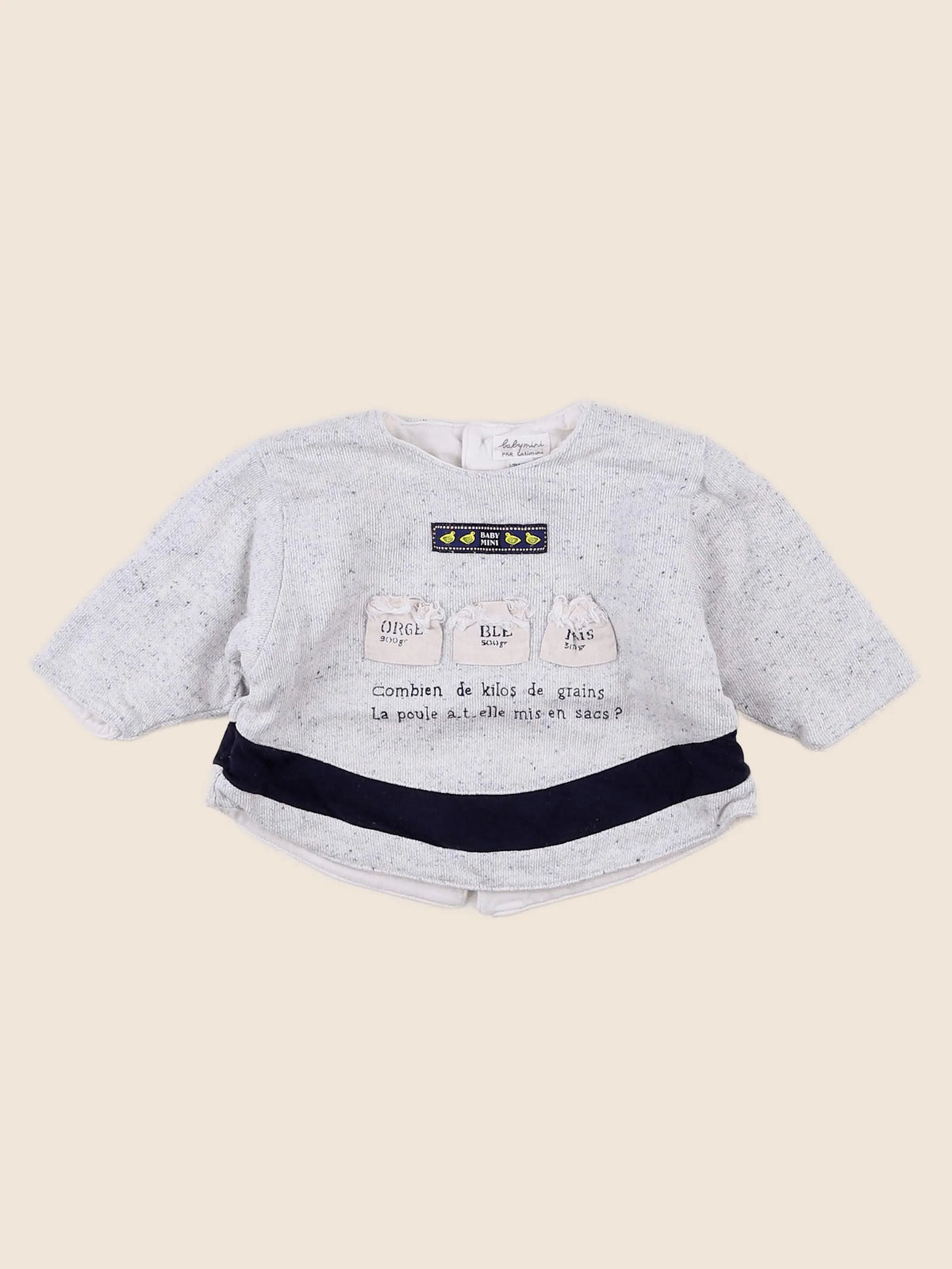 Catimini - sweat gris - 3 mois