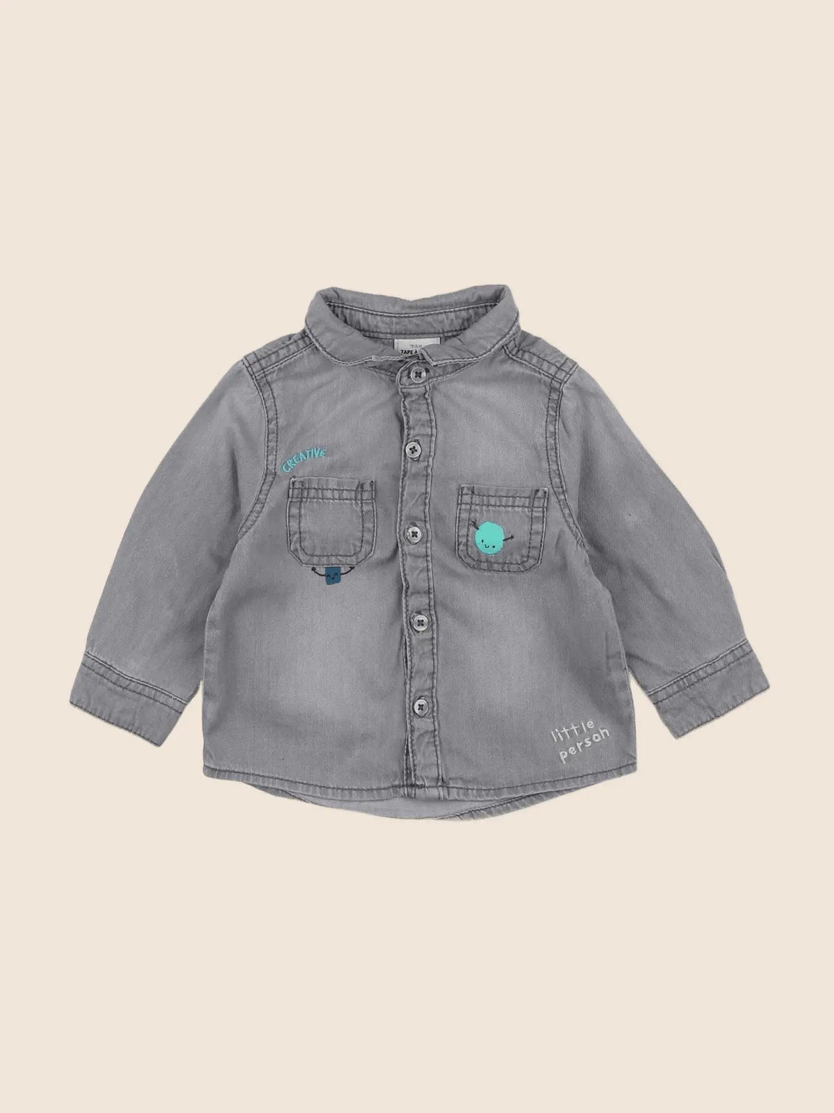 Tape à l'oeil - chemise gris - 12 mois