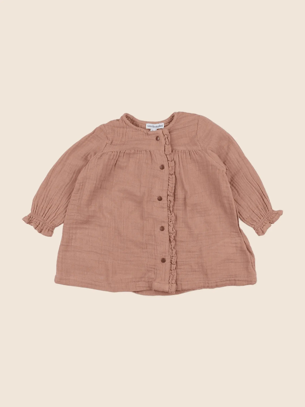 Vertbaudet - robe orange - 12 mois