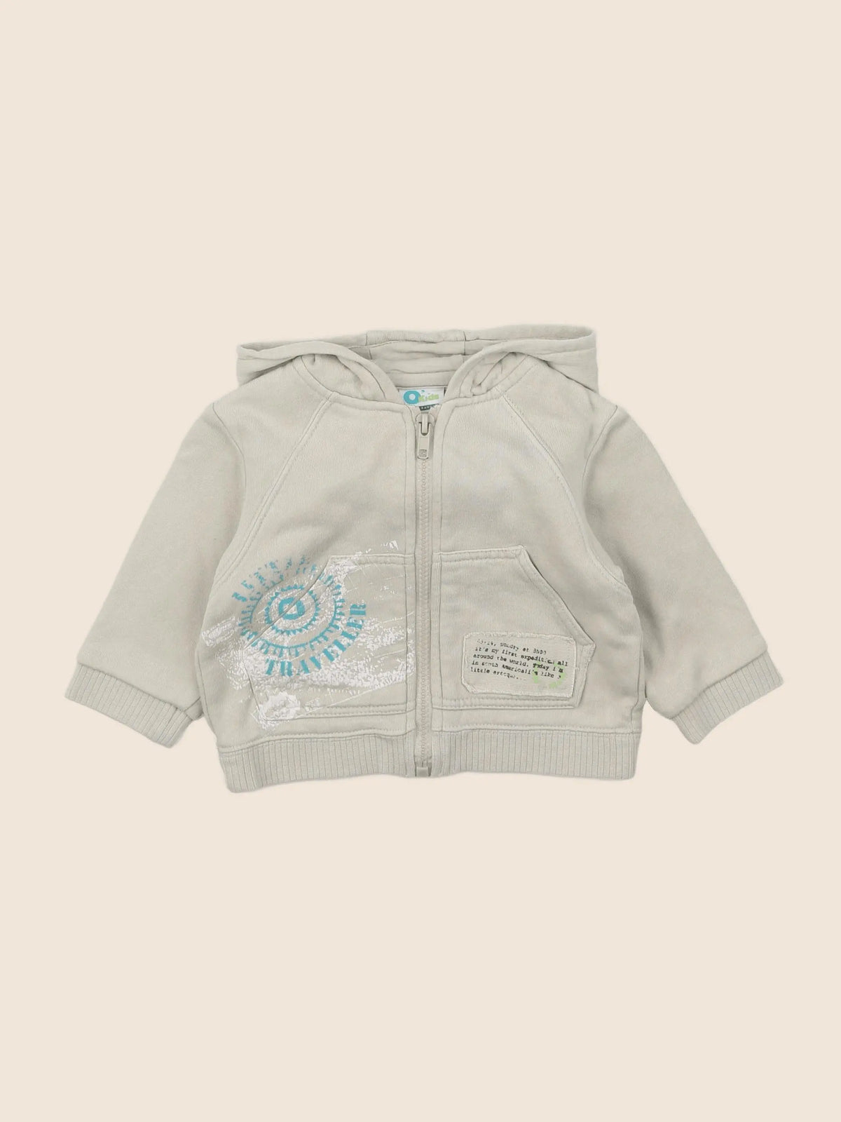 Vertbaudet - sweat beige - 9 mois