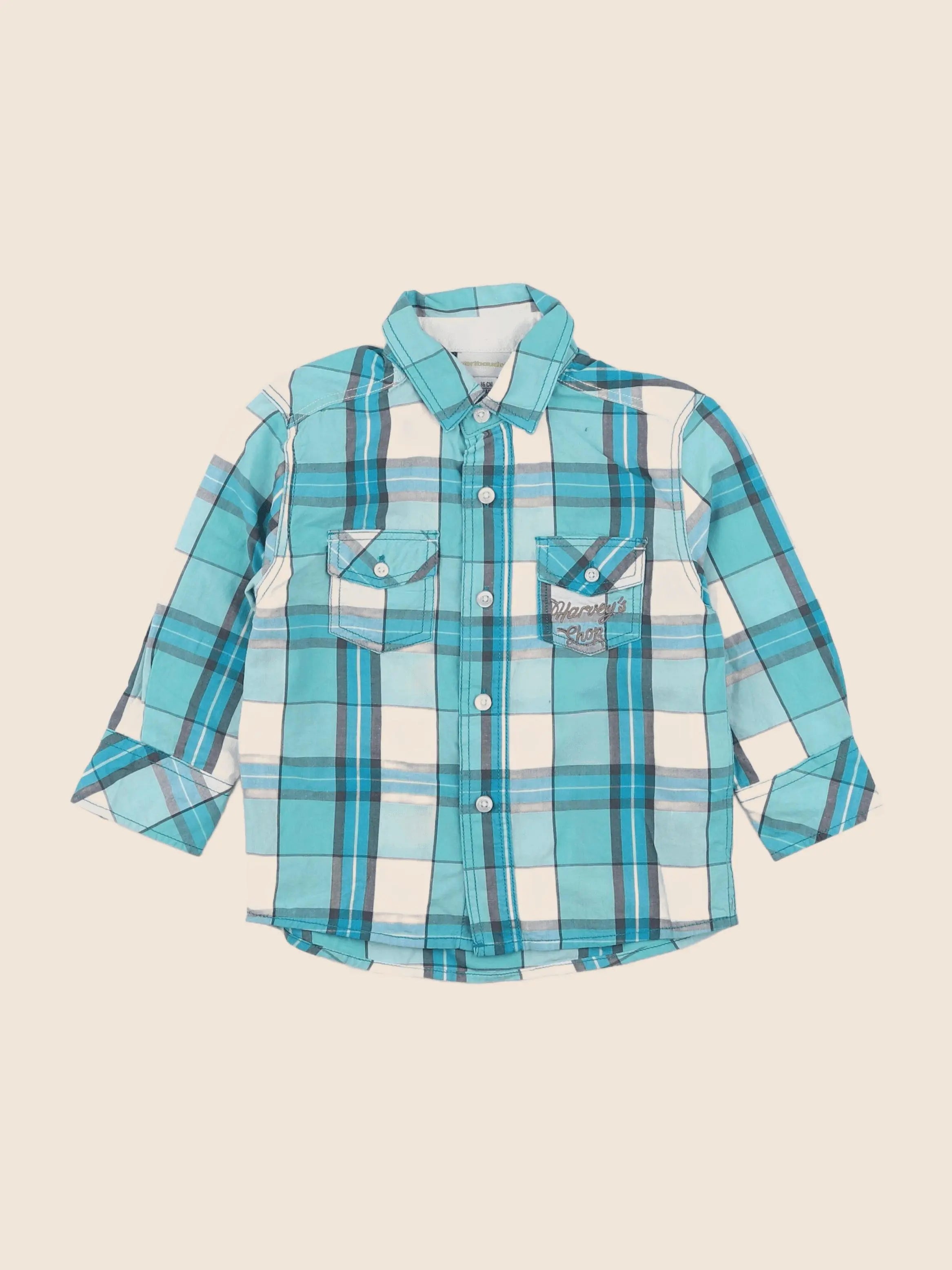 Vertbaudet - chemise multicolore - 2 ans