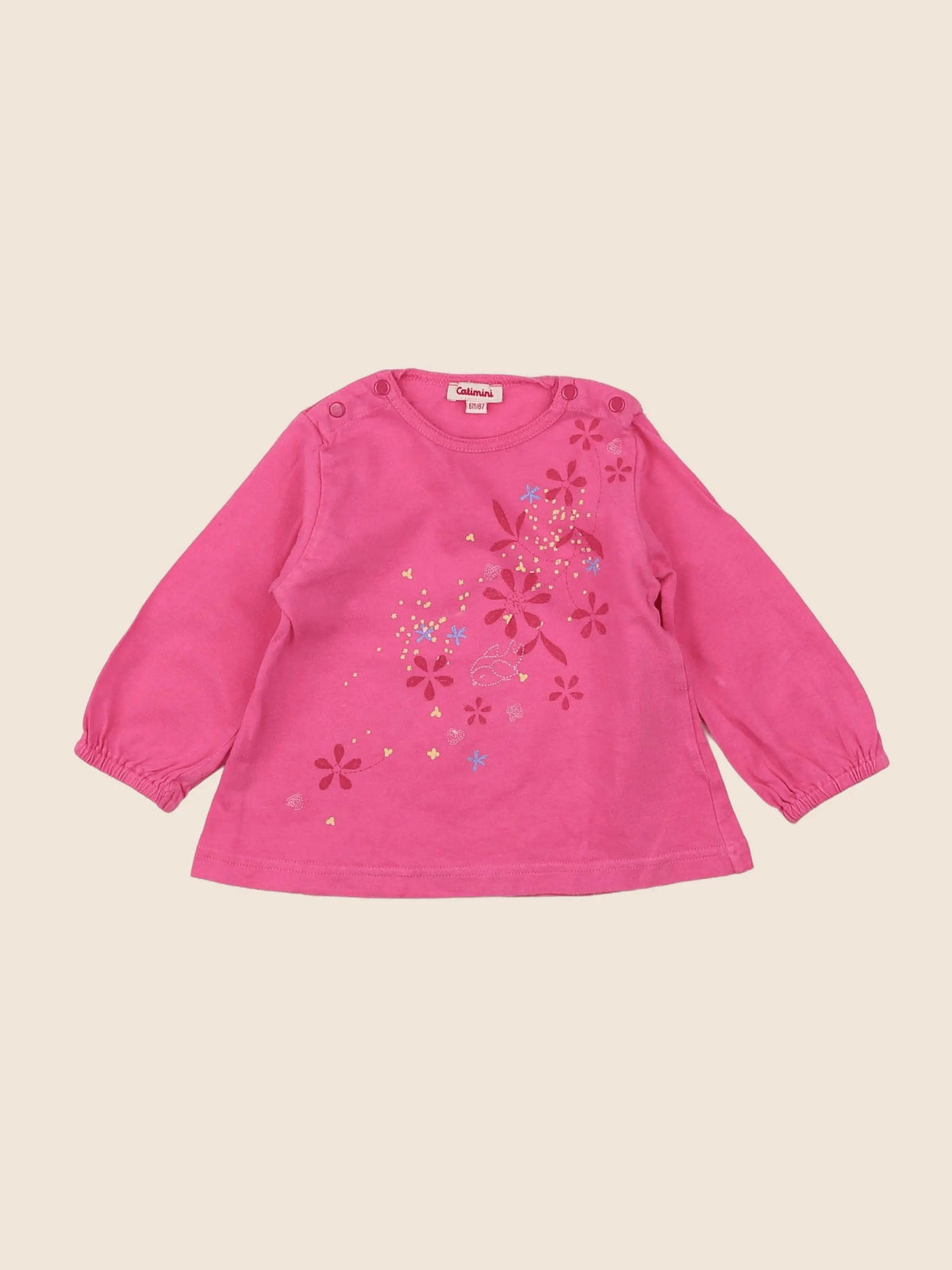 Catimini - tee-shirt rose - 6 mois