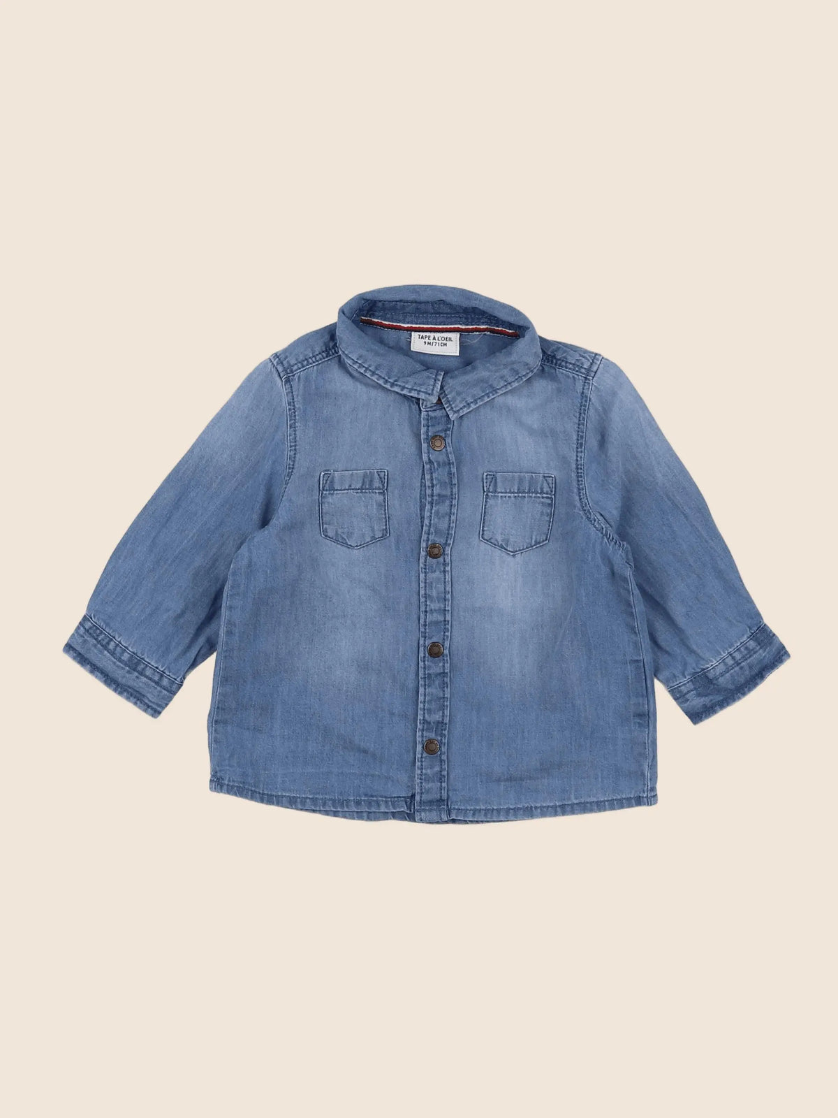 Tape à l'oeil - chemise bleu - 9 mois