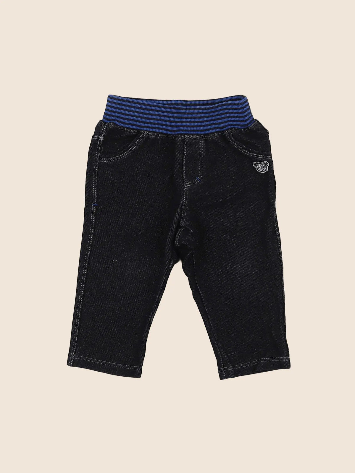 Absorba - jean noir, bleu - 6 mois