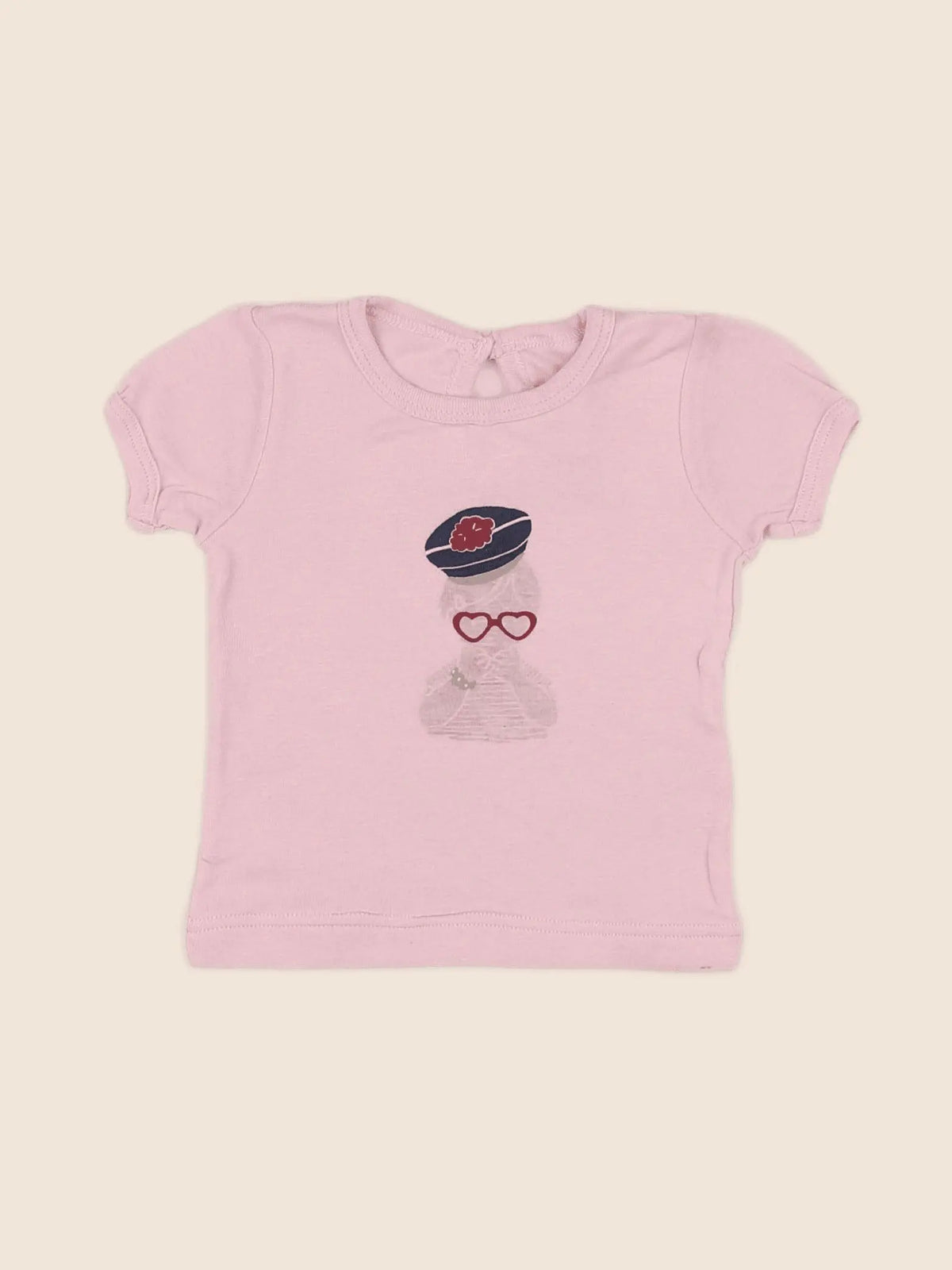 Petit Bateau - tee-shirt rose - 6 mois