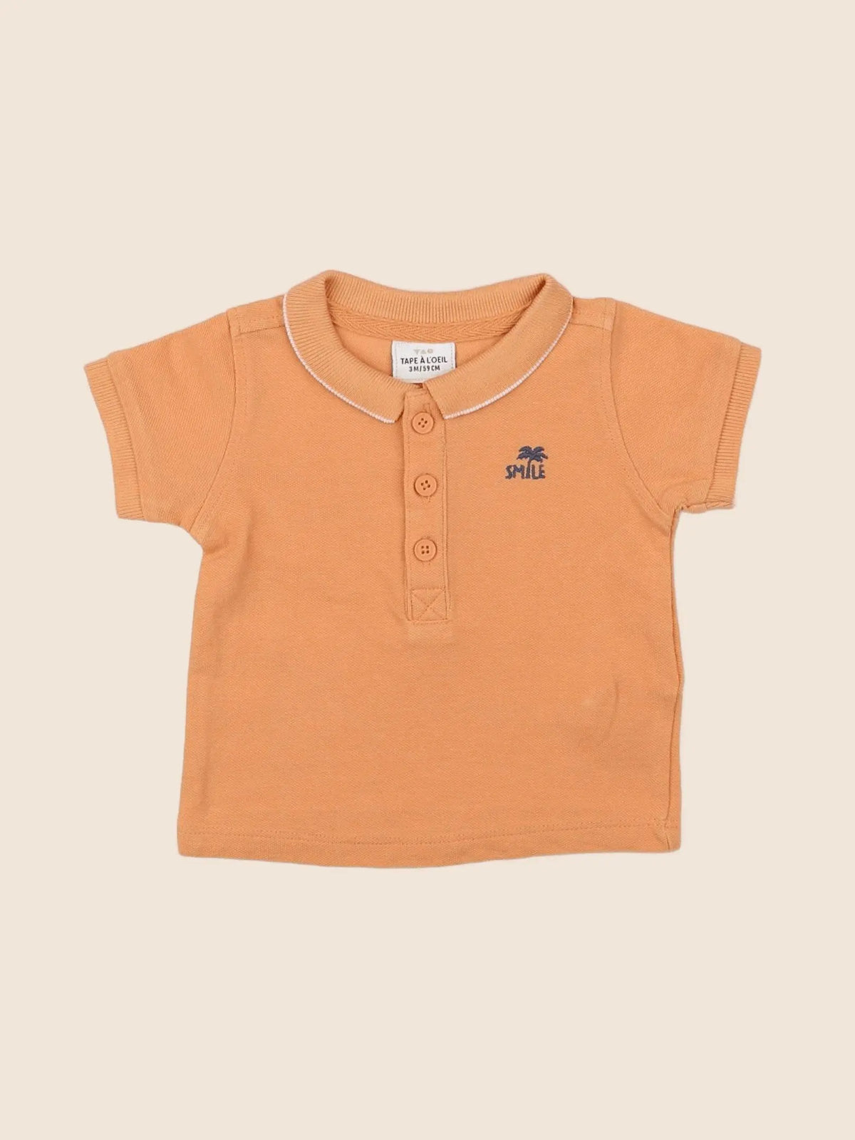 Tape à l'oeil - polo orange - 3 mois