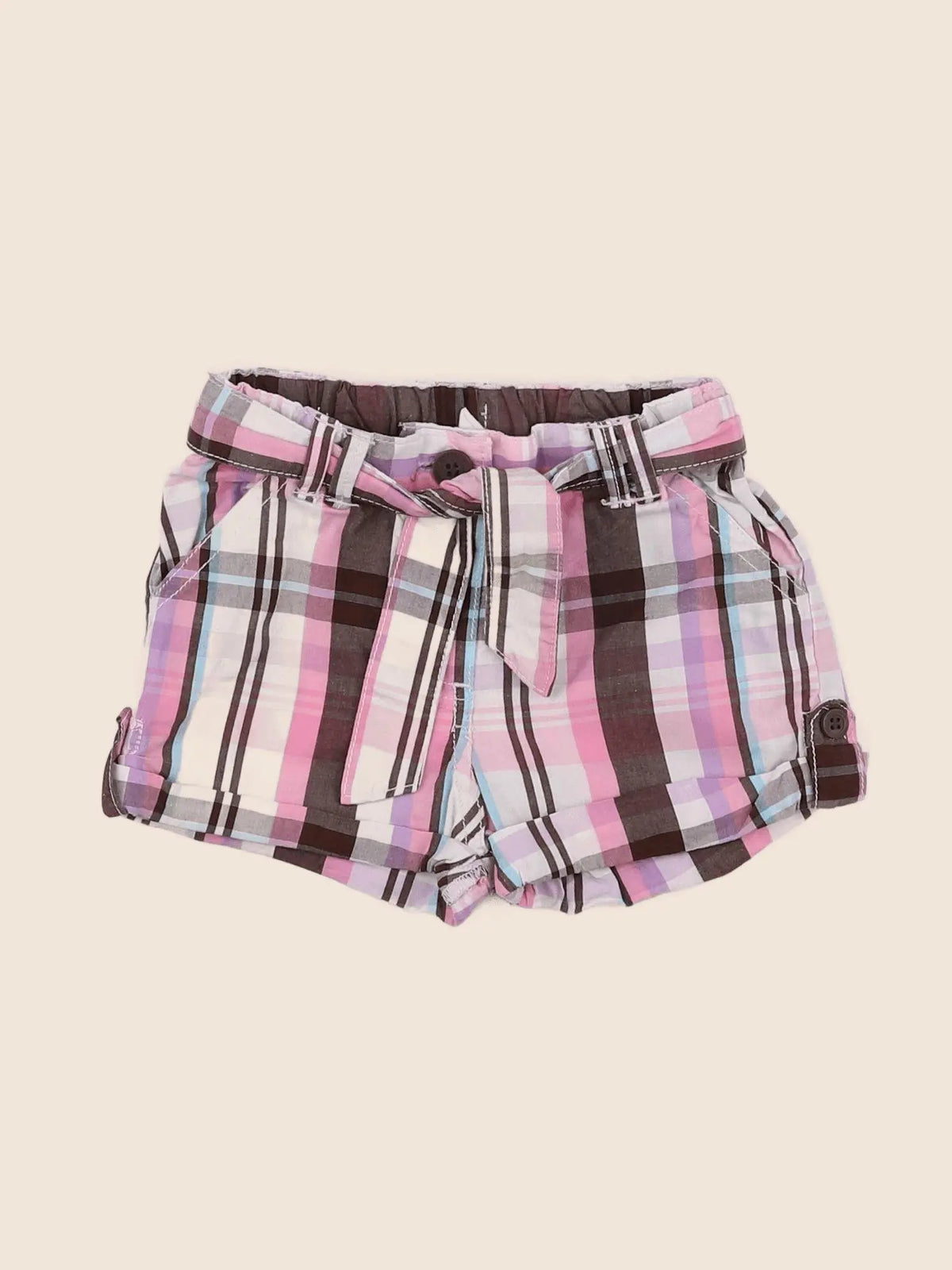H&M - short rose, marron - 6 mois