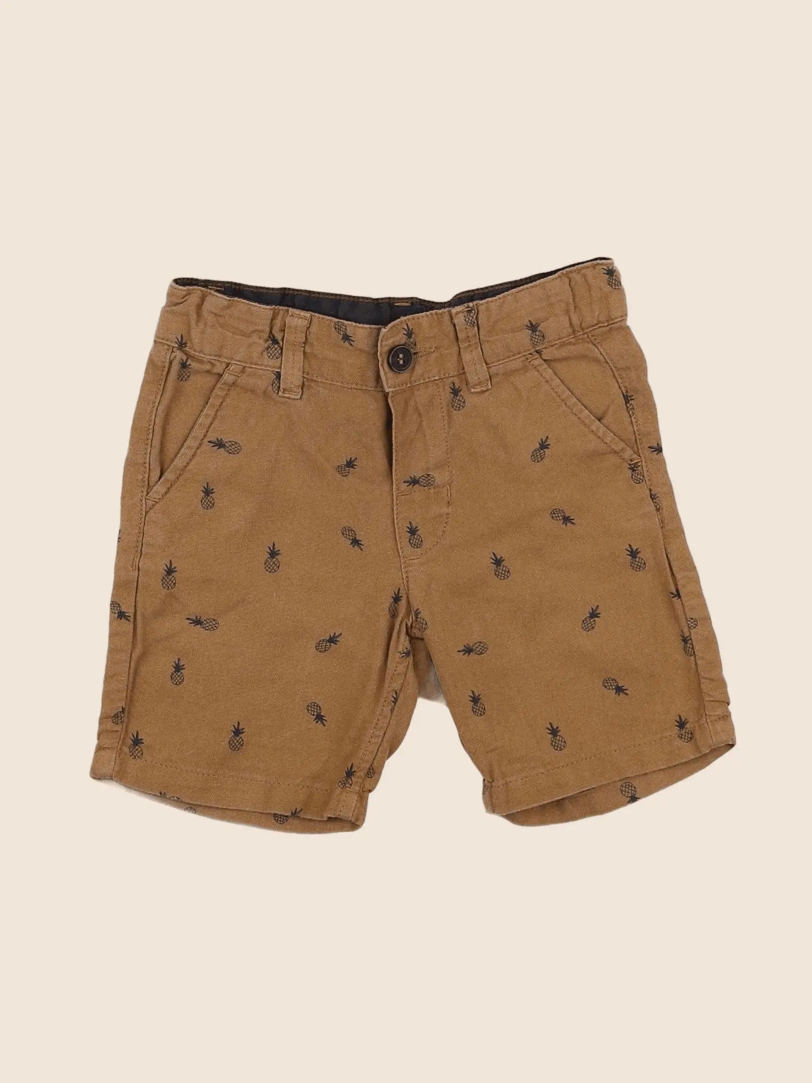 H&M - short marron - 3/6 mois