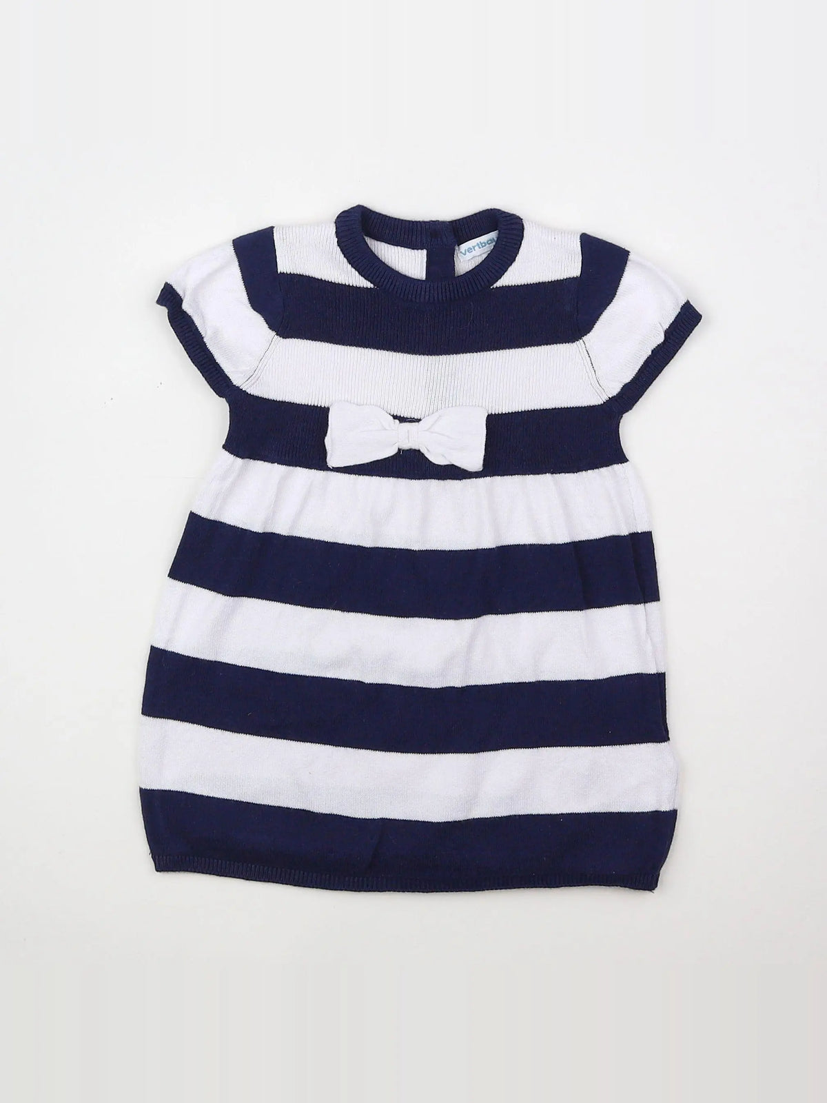 Vertbaudet - robe bleu, blanc - 18 mois