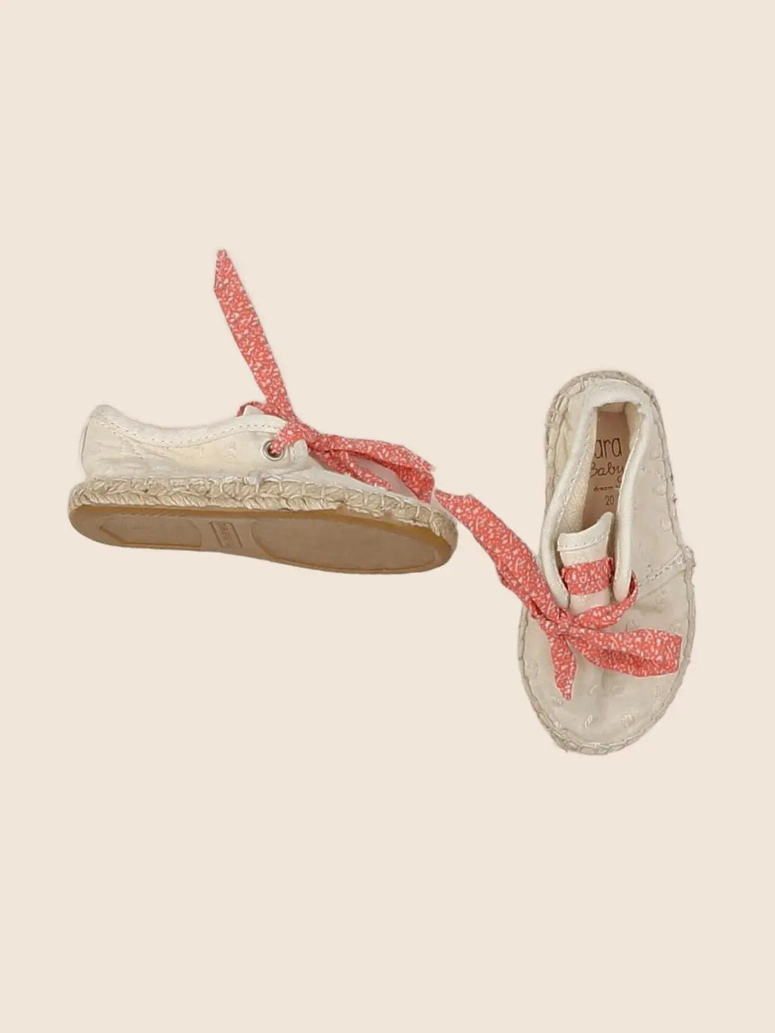 Zara - tennis à scratch/ lacets beige - pointure 20