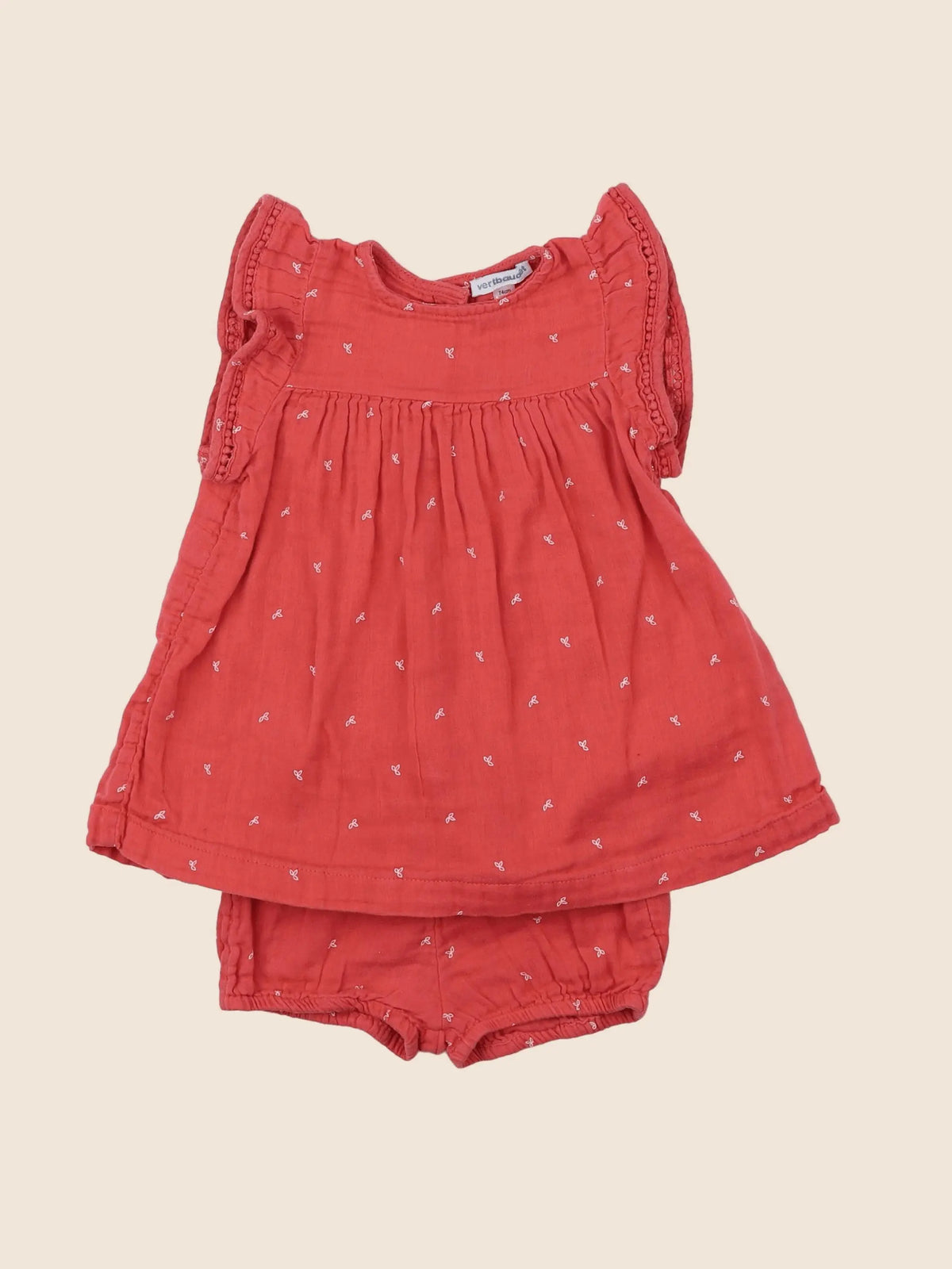Vertbaudet - robe rose - 12 mois
