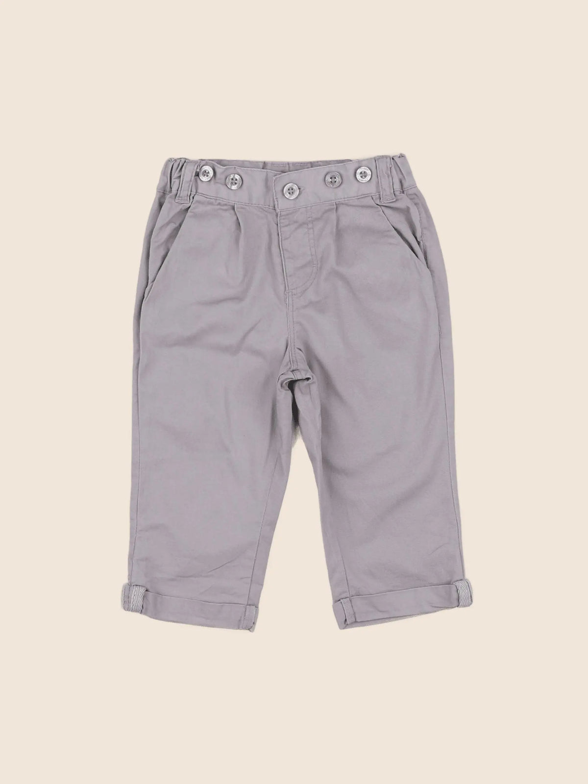 Vertbaudet - pantalon gris - 9 mois