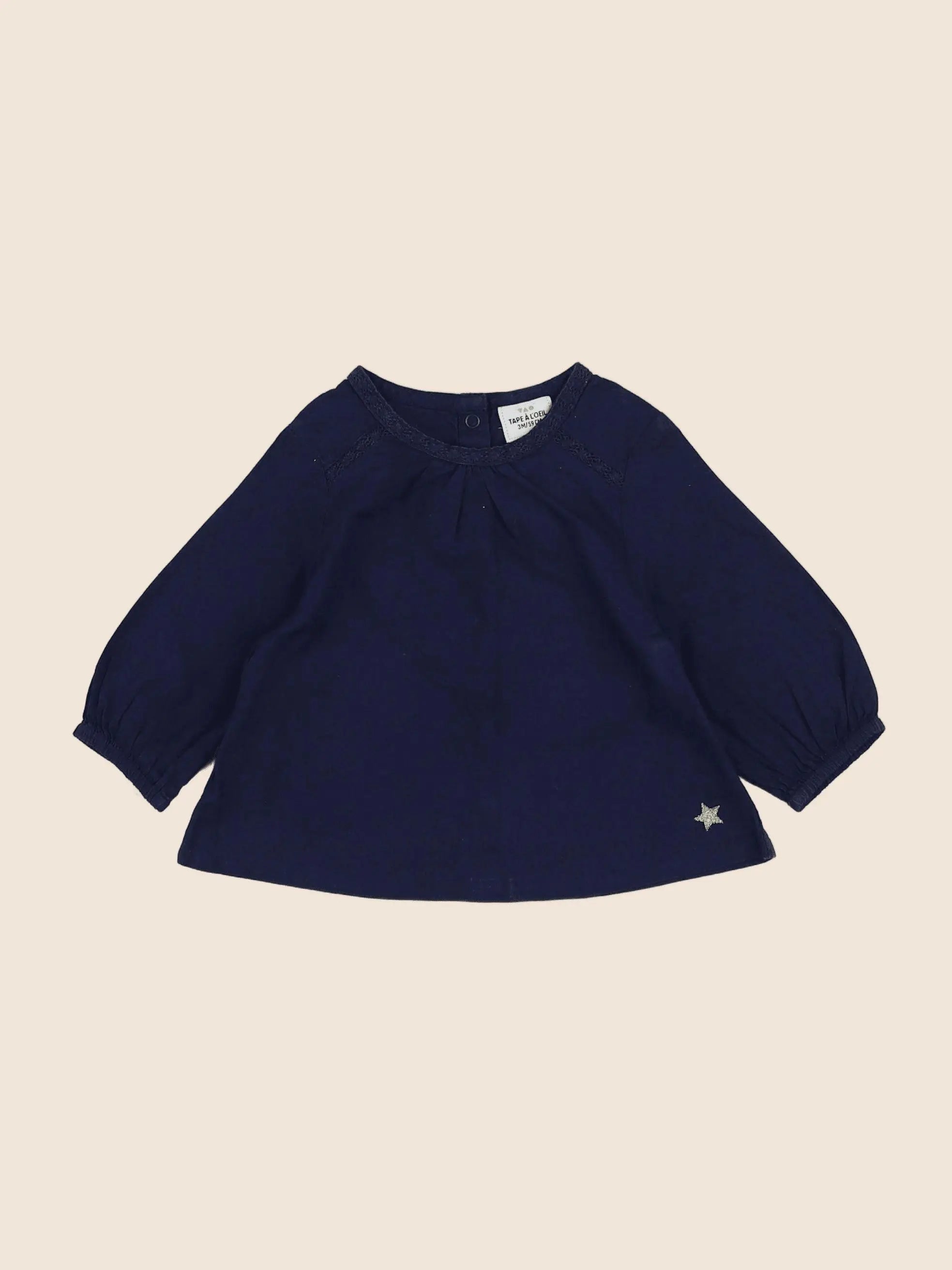 Tape à l'oeil - blouse bleu - 3 mois