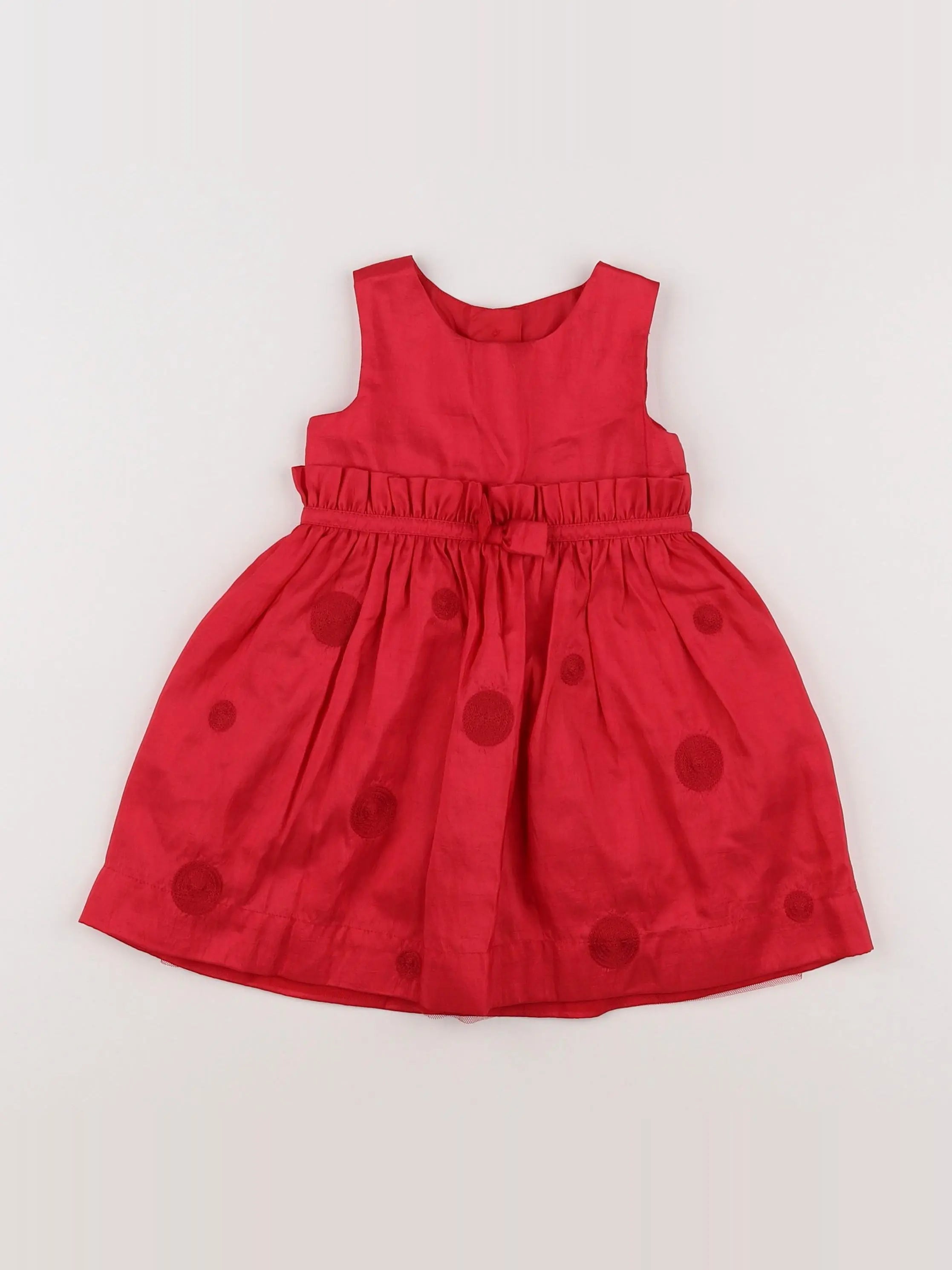 Marks & Spencer - robe rouge - 6/9 mois