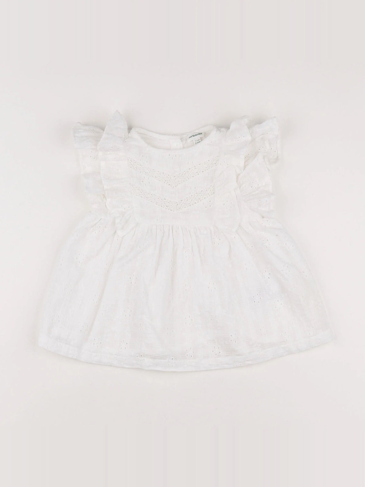 Vertbaudet - robe blanc - 9 mois