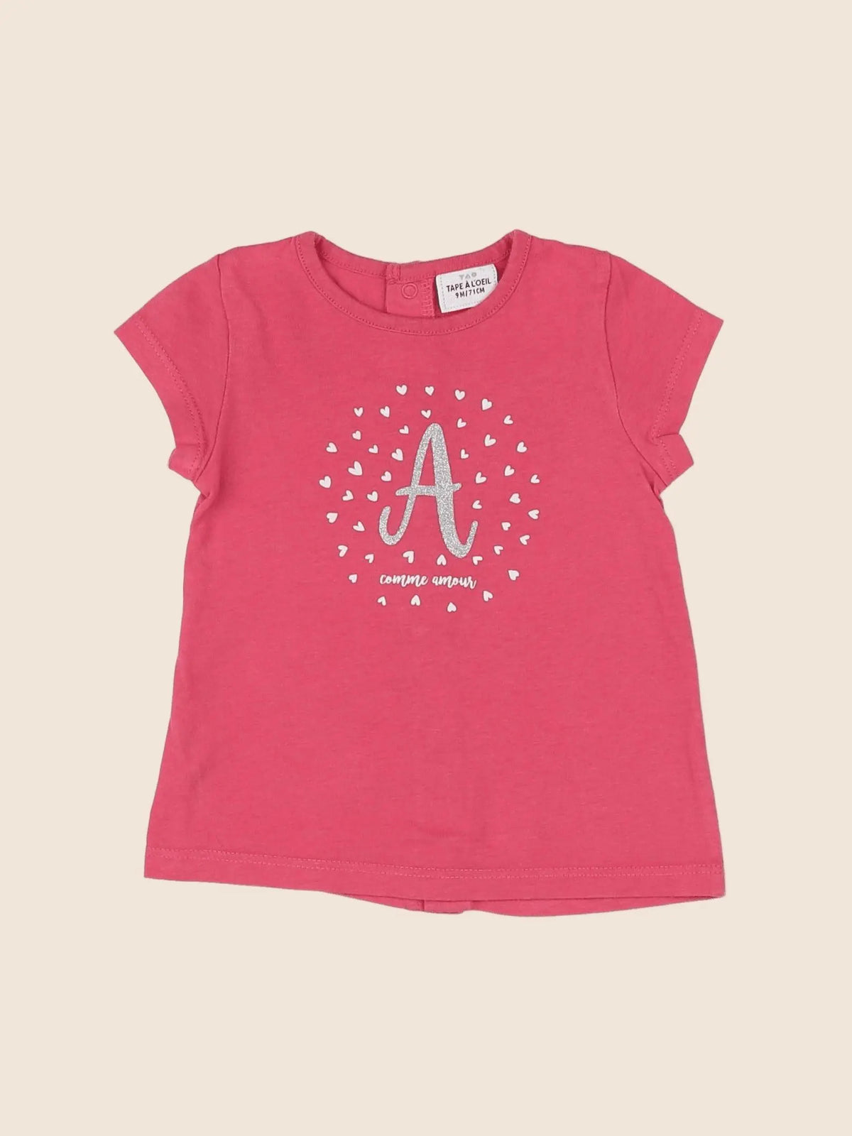 Tape à l'oeil - tee-shirt rose - 9 mois