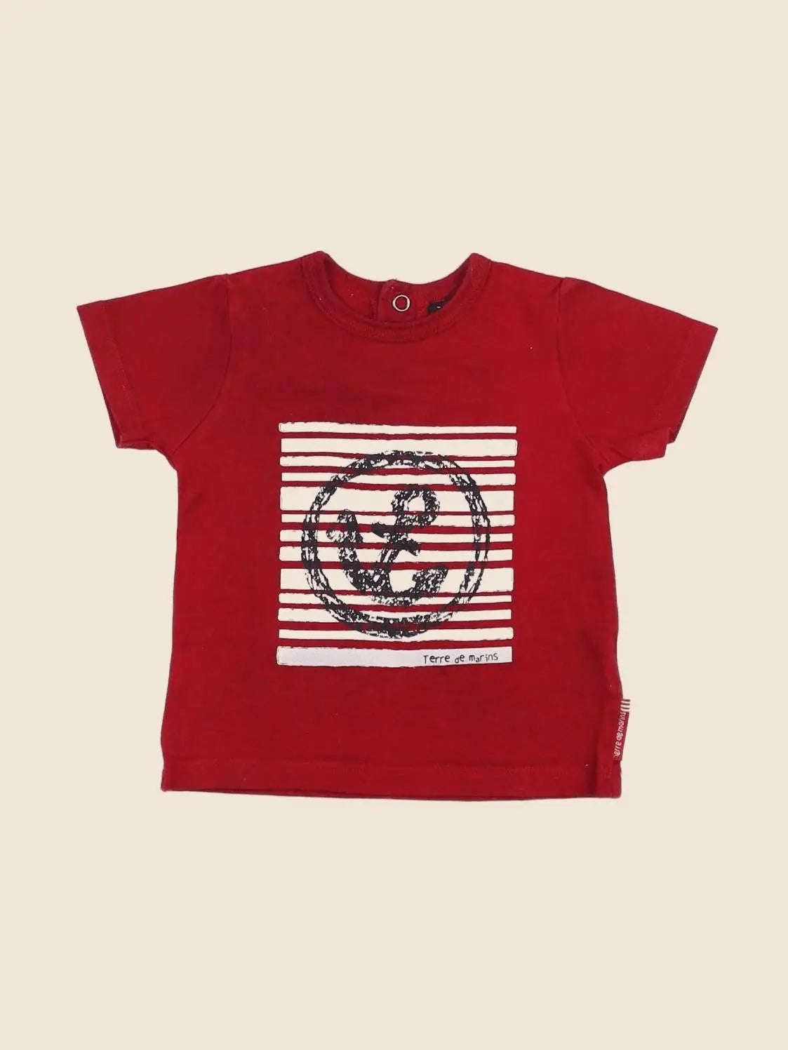 Terre de marins - tee-shirt rouge - 6 mois