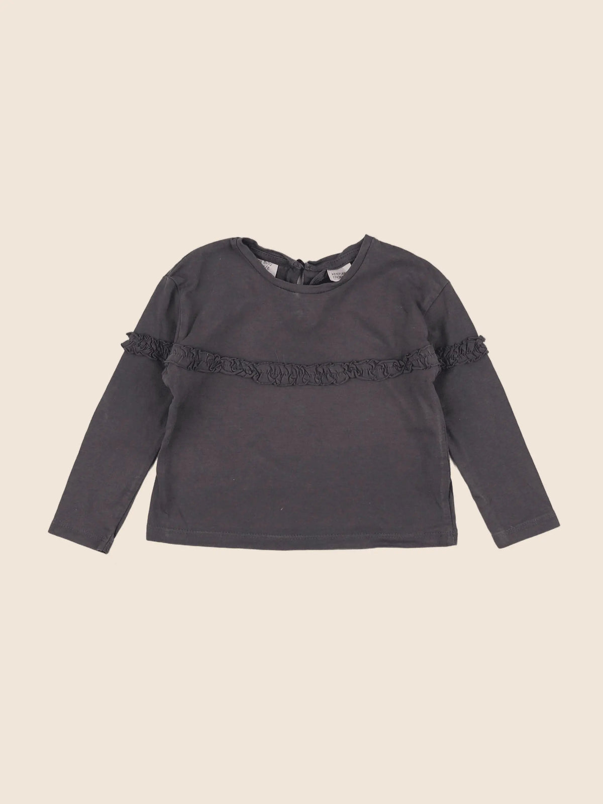 Zara - tee-shirt gris - 3/6 mois