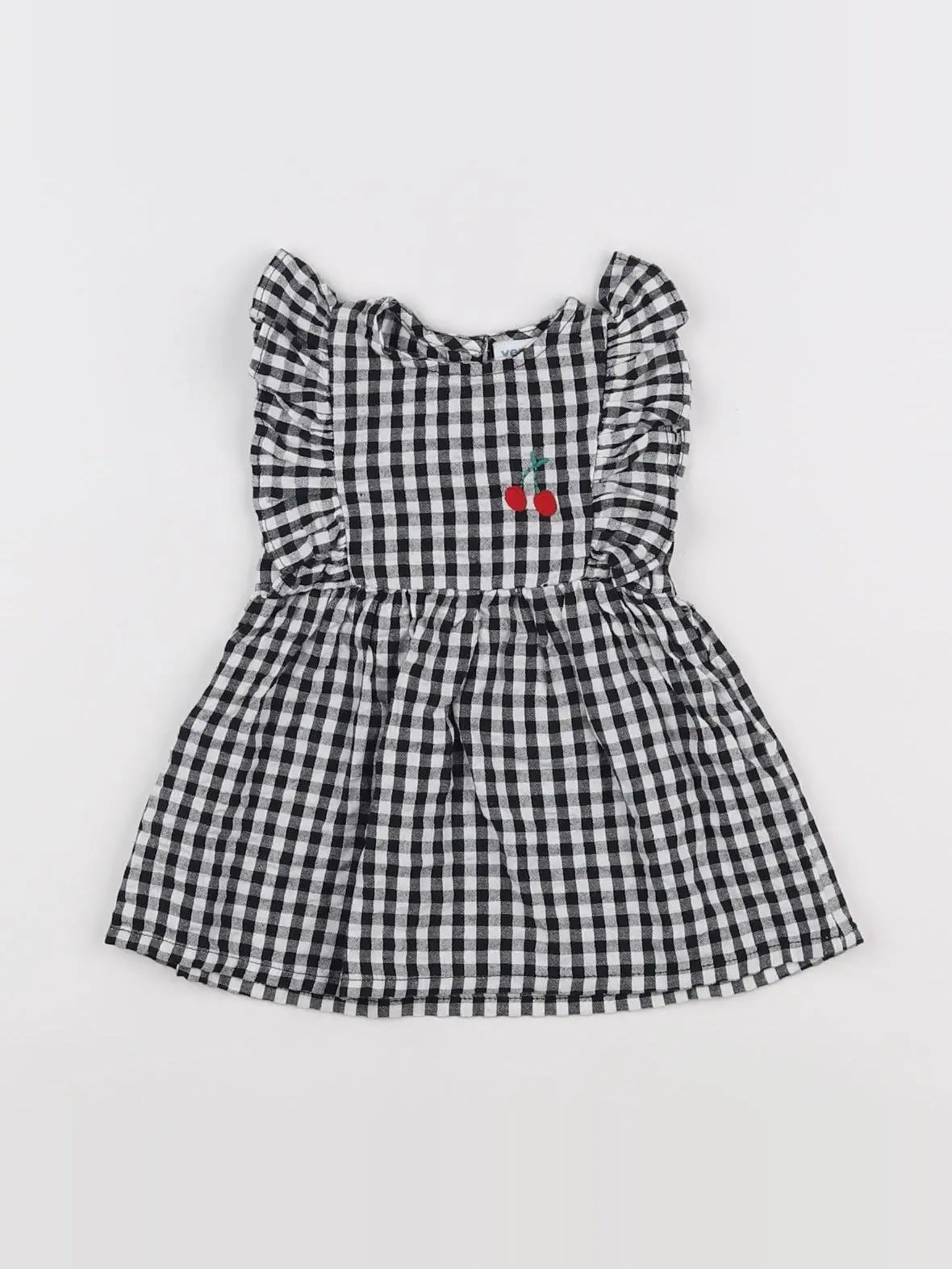 Vertbaudet - robe noir, blanc - 3 mois
