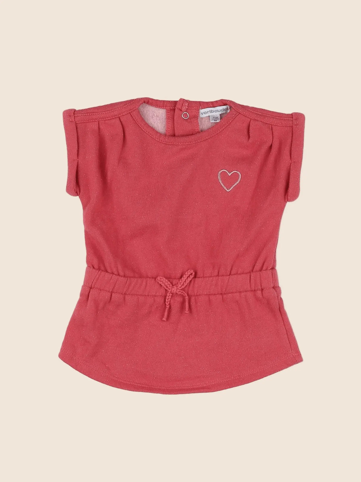 Vertbaudet - robe rose - 9 mois