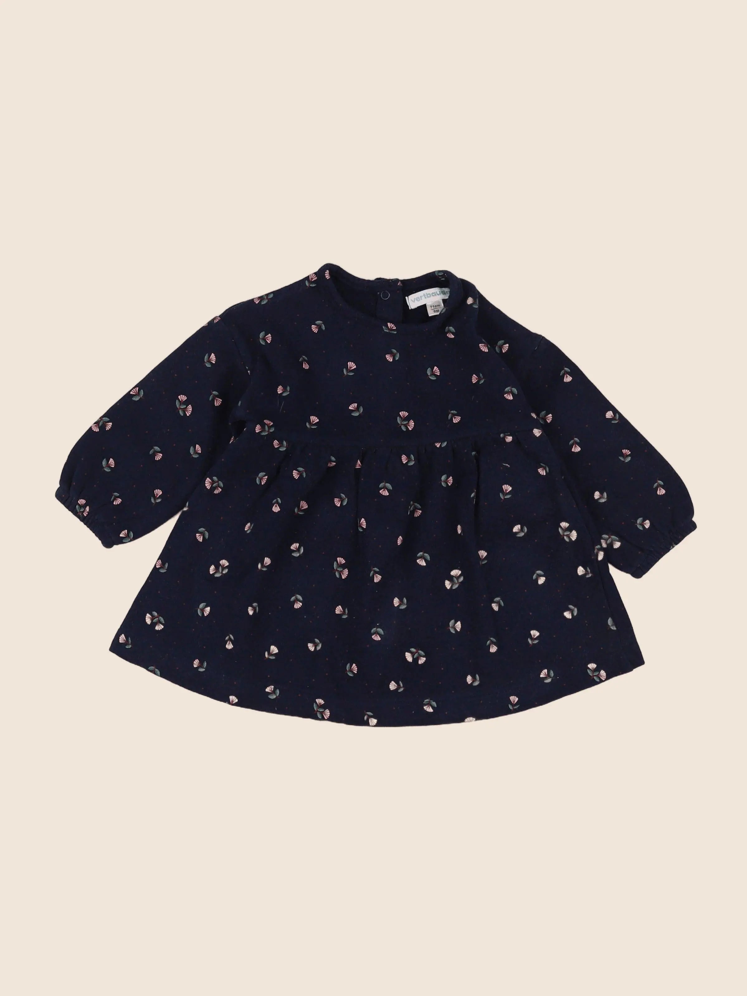 Vertbaudet - robe bleu - 9 mois