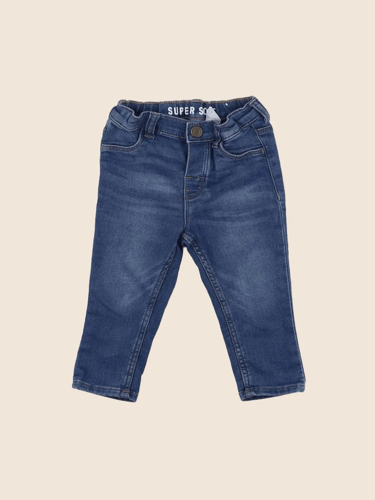 H&M - jean bleu - 9/12 mois