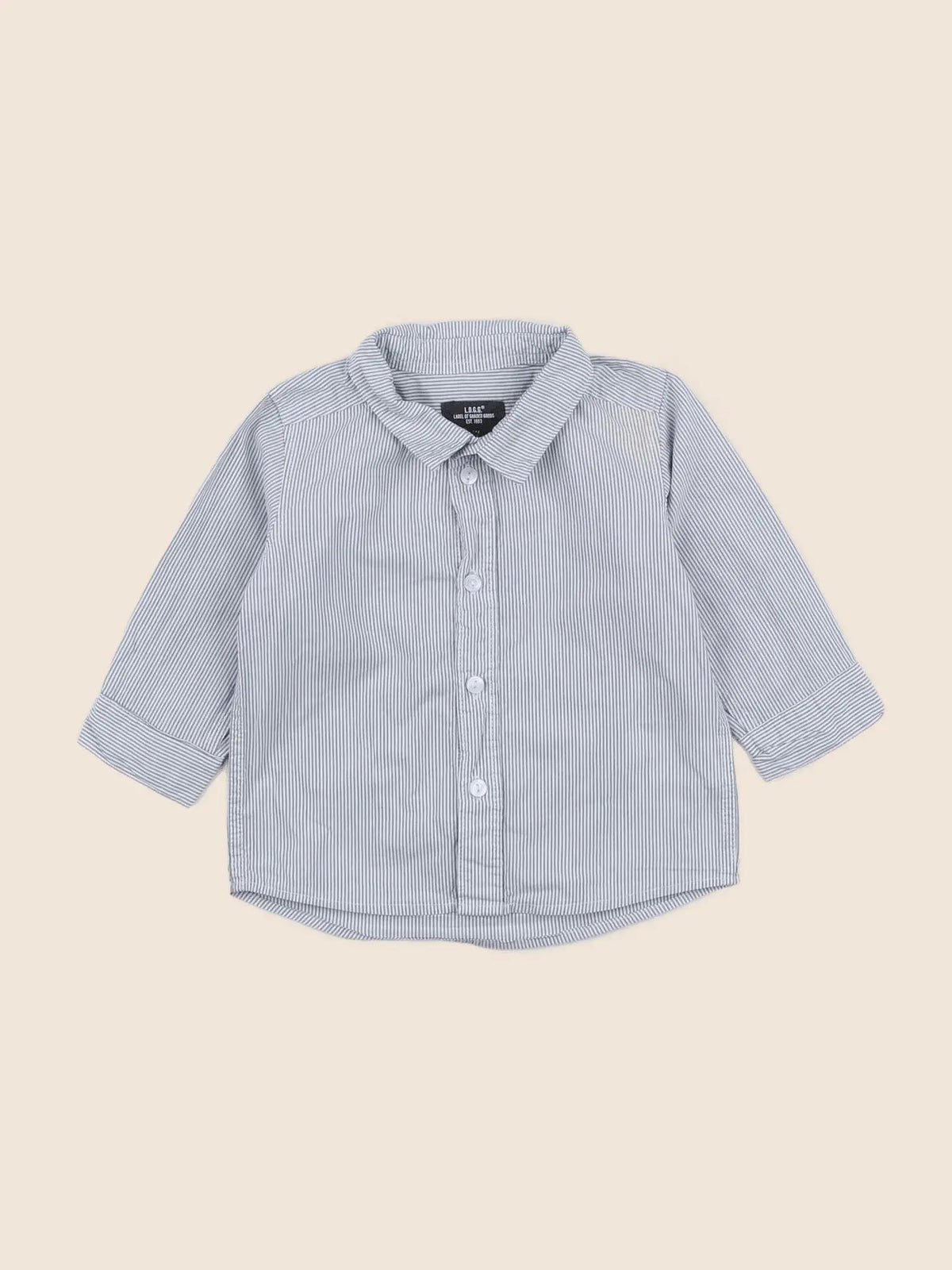 H&M - chemise bleu - 6/9 mois