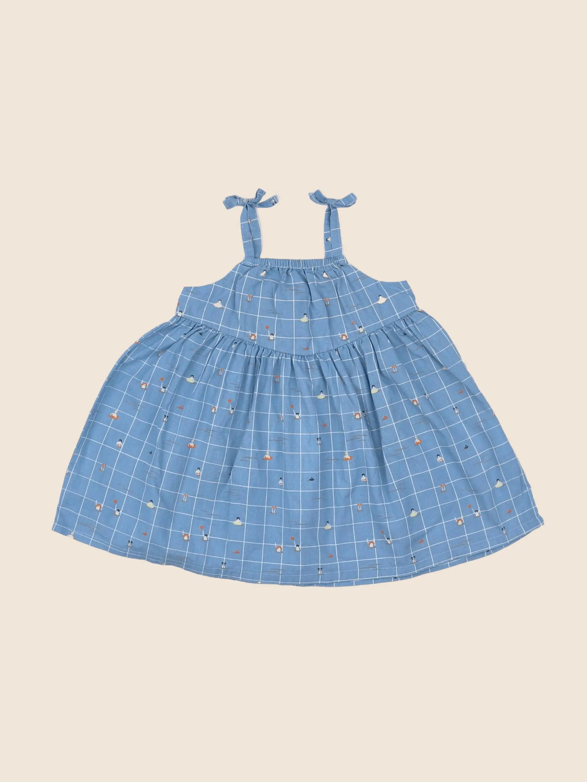 Vertbaudet - robe bleu, blanc - 3 mois