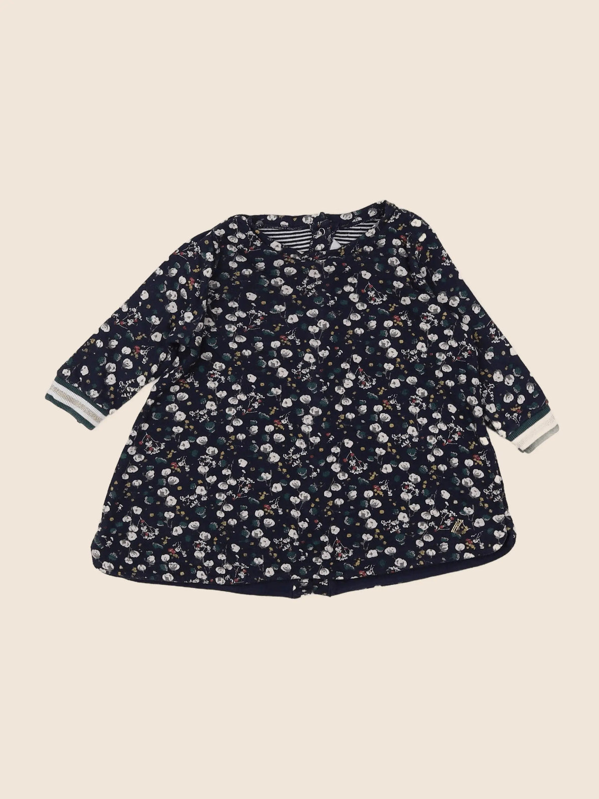 Petit Bateau - robe bleu - 6 mois