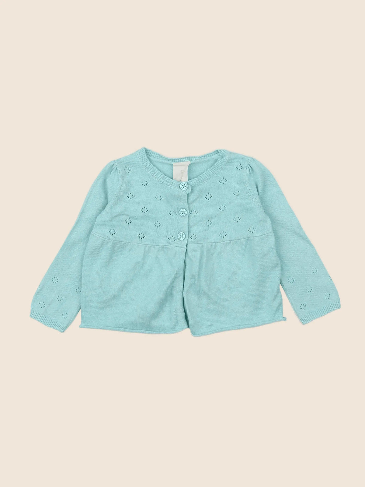 Louis et Victorie - gilet bleu - 6 mois