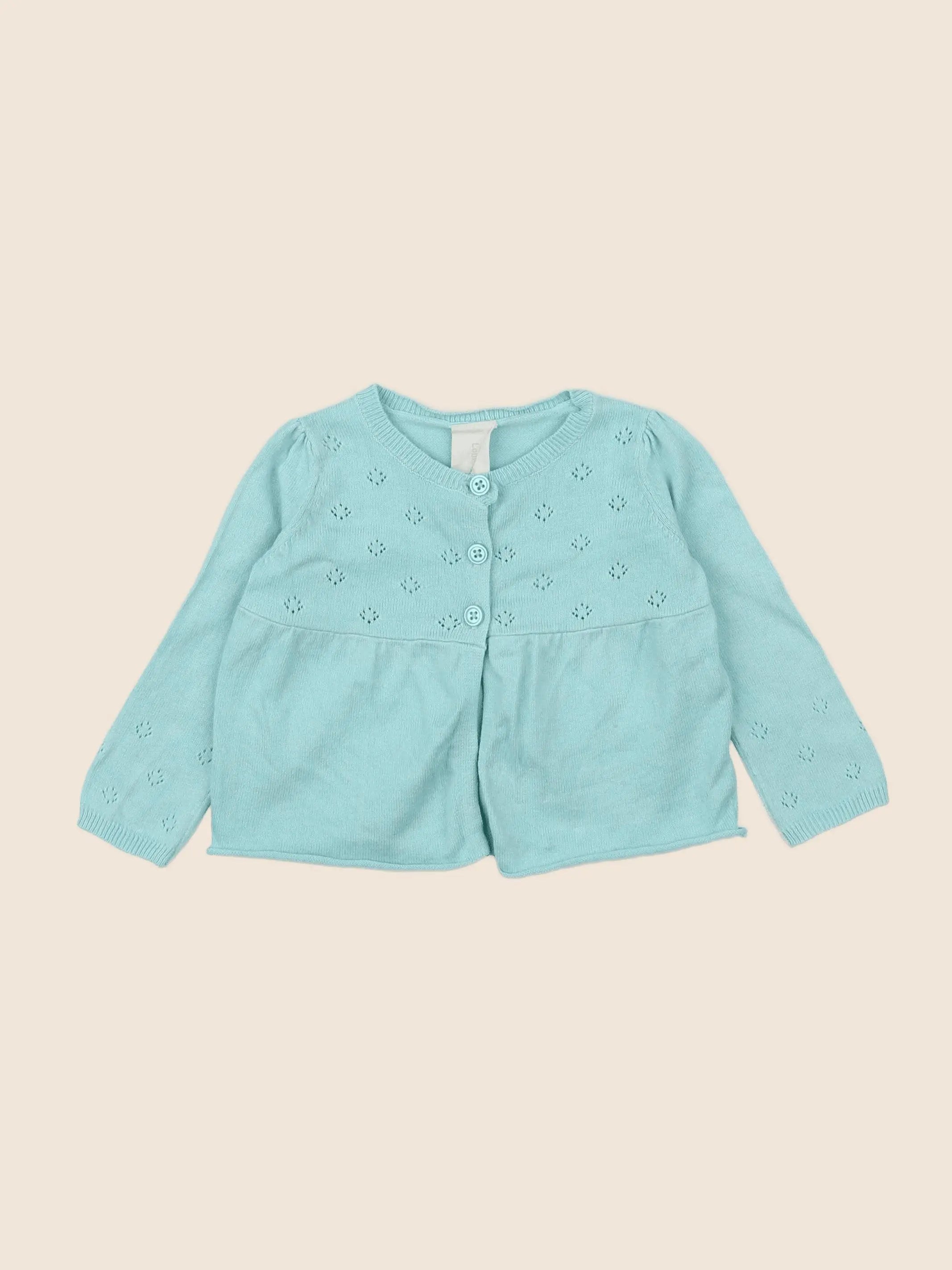 Louis et Victorie - gilet bleu - 6 mois