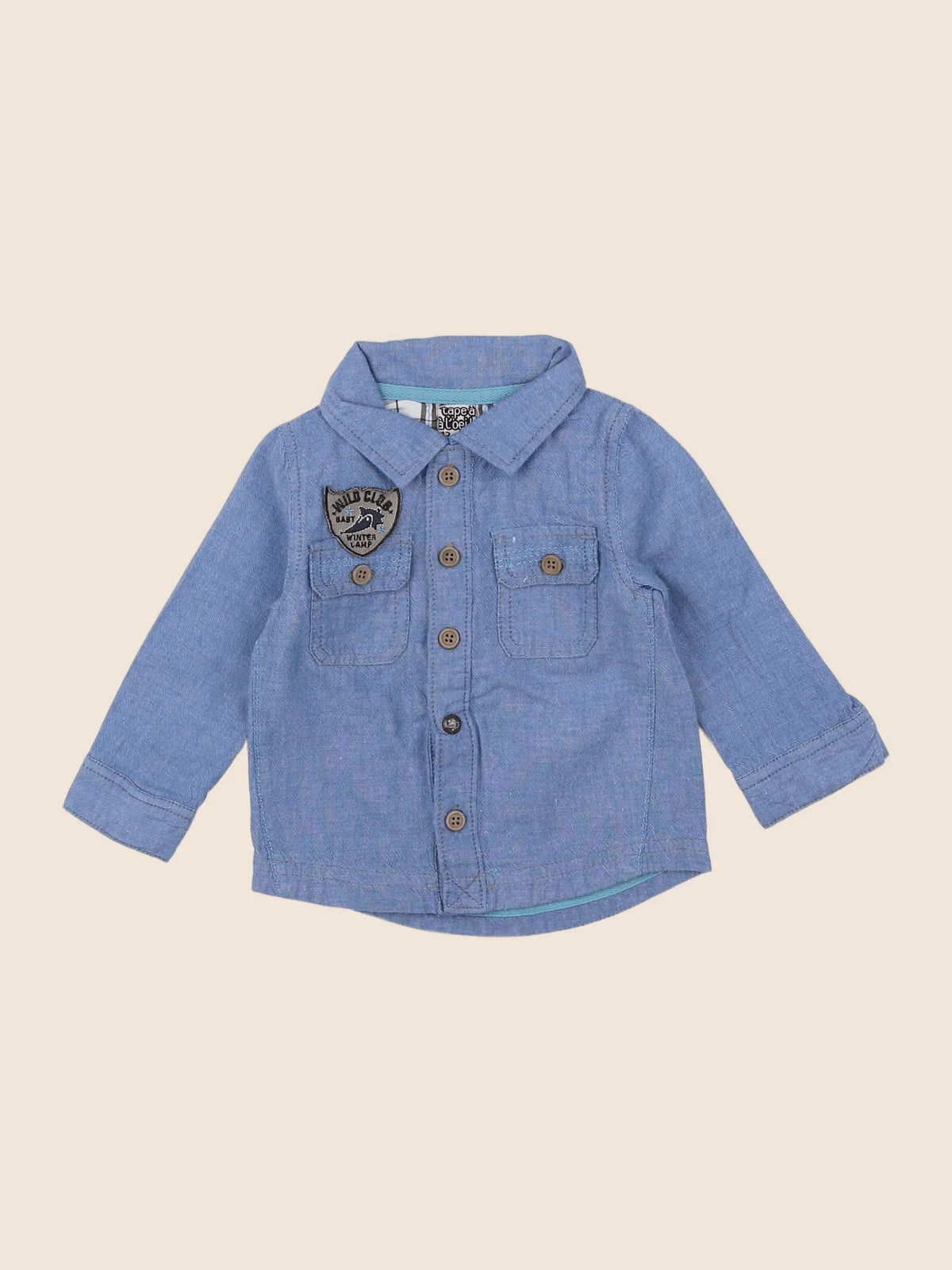 Tape à l'oeil - chemise bleu - 12 mois