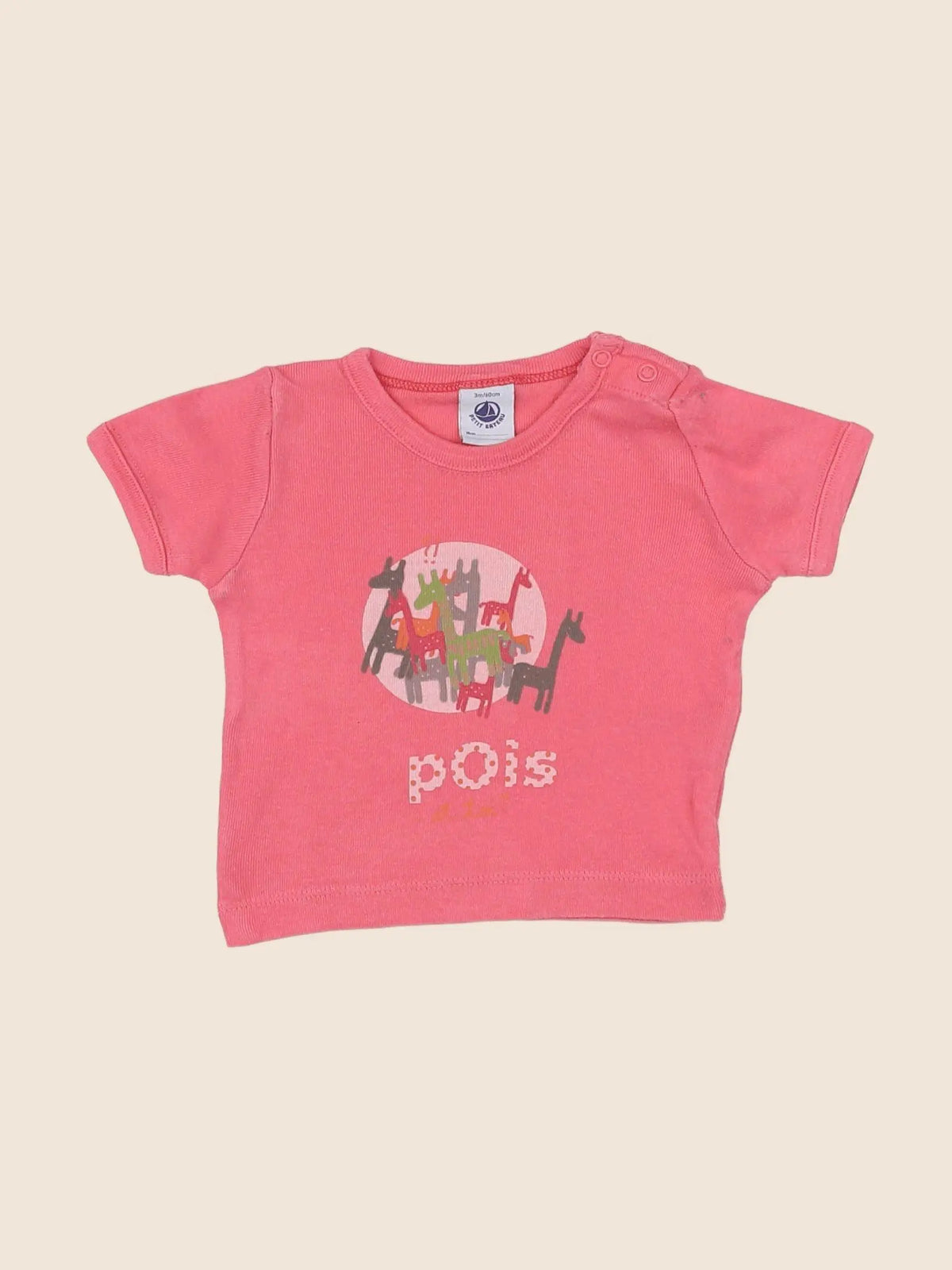 Petit Bateau - maillot de corps rose - 3 mois