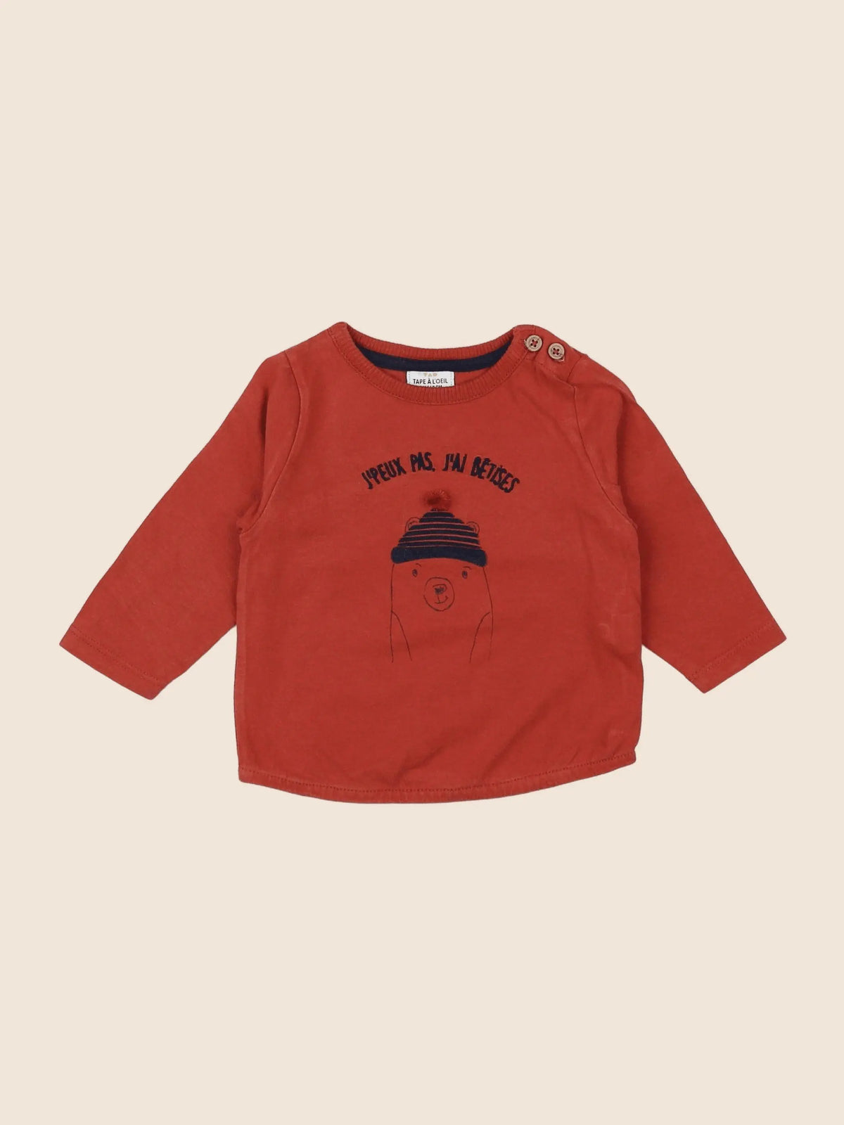 Tape à l'oeil - tee-shirt rouge - 6 mois
