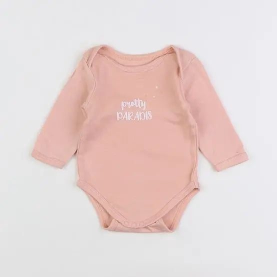 Vertbaudet - body rose - 3 mois