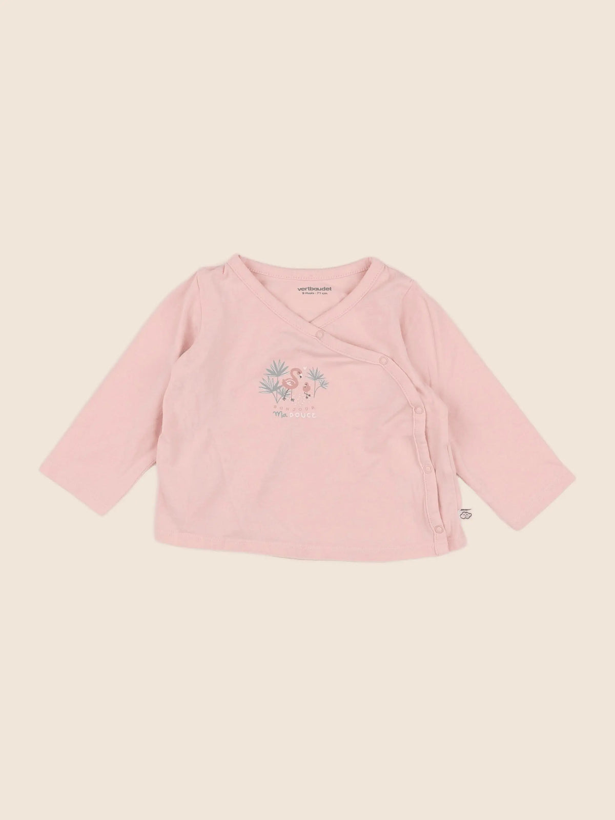 Vertbaudet - tee-shirt rose - 9 mois