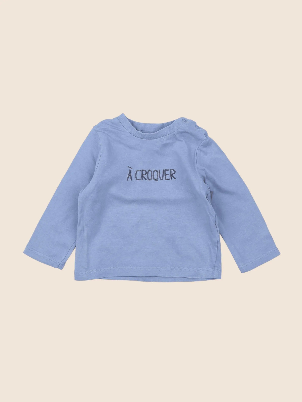 Vertbaudet - tee-shirt bleu - 6 mois