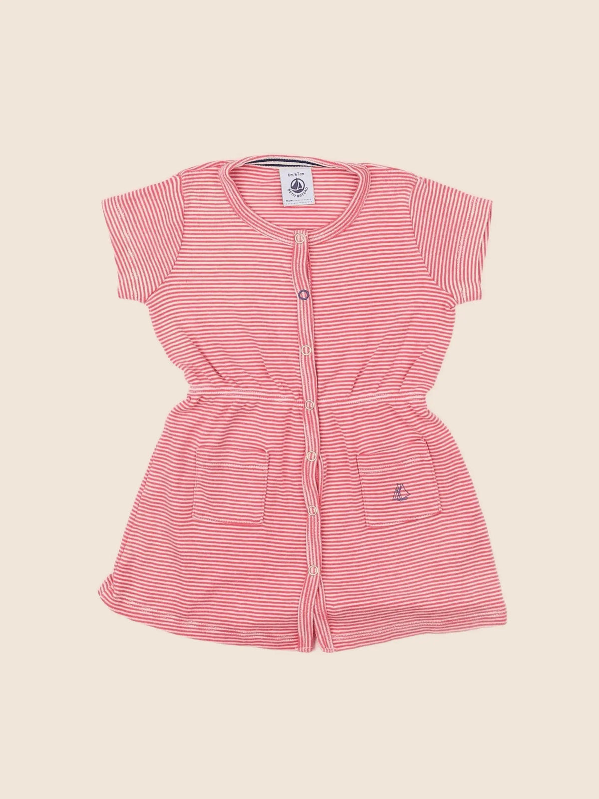 Petit Bateau - robe rose - 6 mois