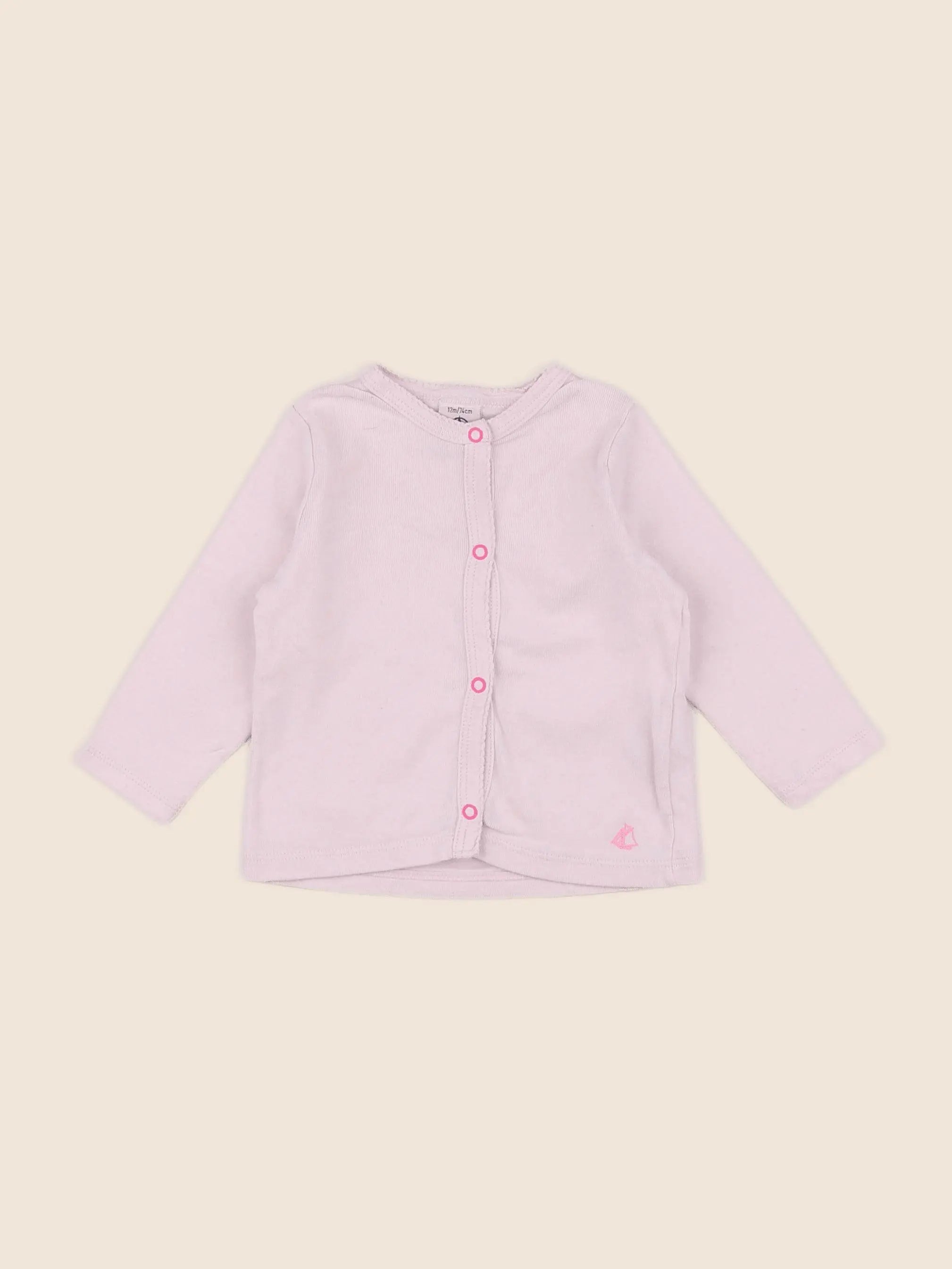 Petit Bateau - tee-shirt rose - 12 mois