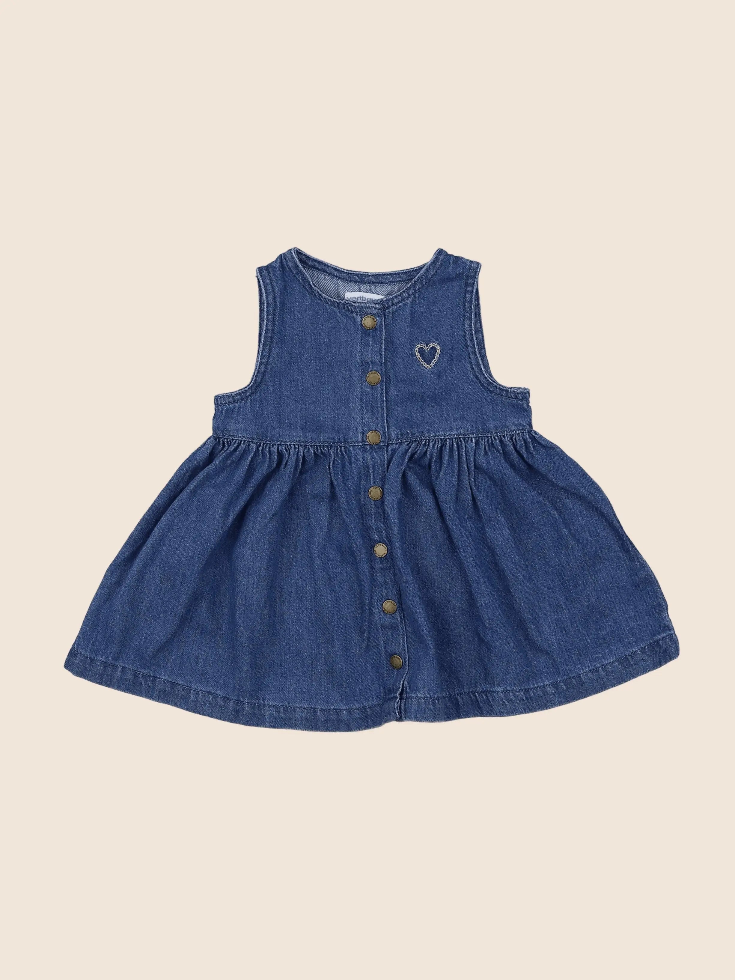 Vertbaudet - robe bleu - 12 mois