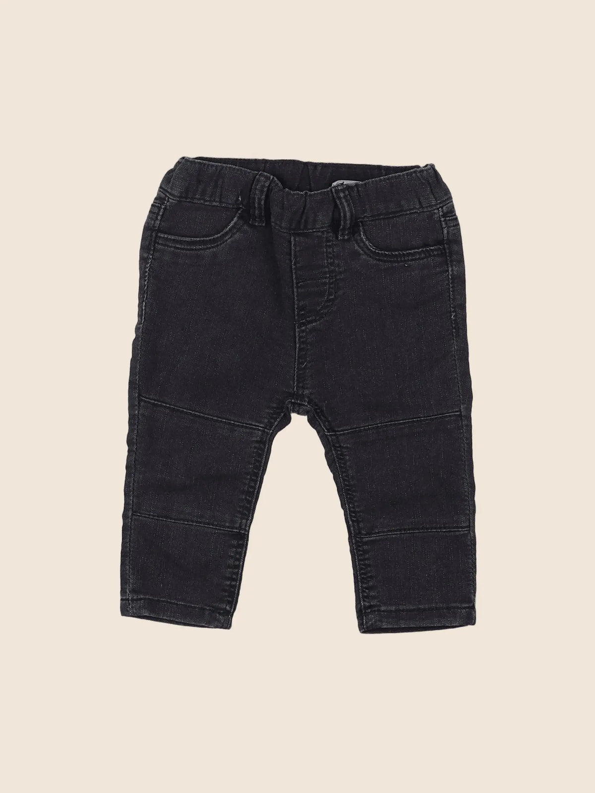 H&M - jean noir - 6/9 mois